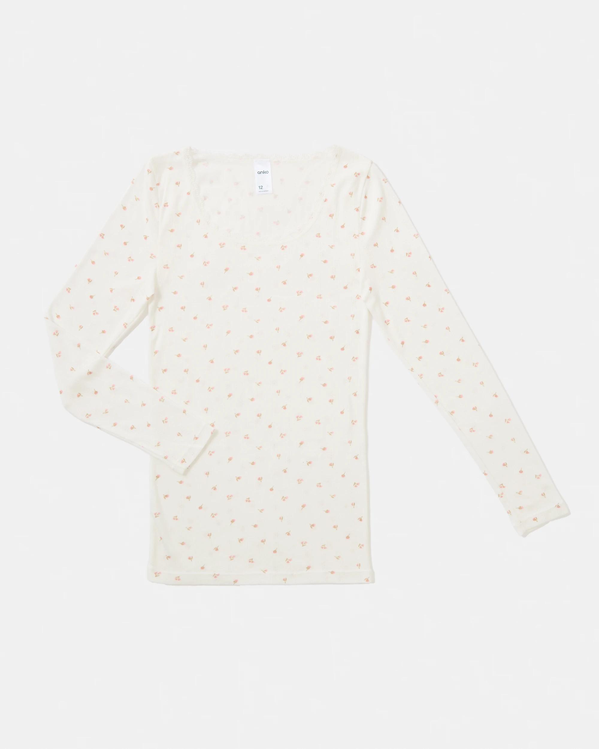 6 Pointelle Long Sleeve Thermal Top Esw, 6 of 8