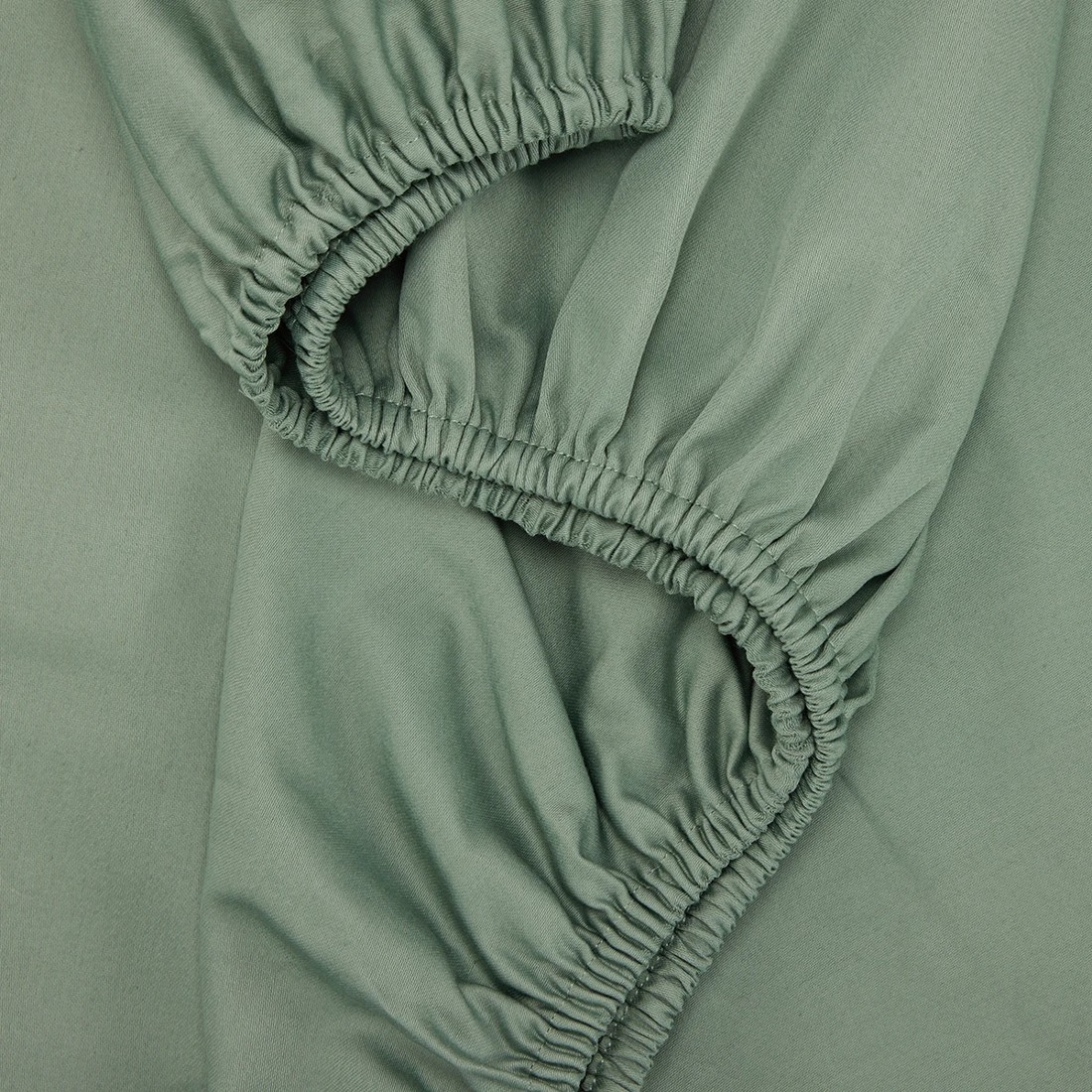 3 500 Thread Count Australian Grown Cotton Fitted Sheet - Double Bed, Sage, 3 of 4