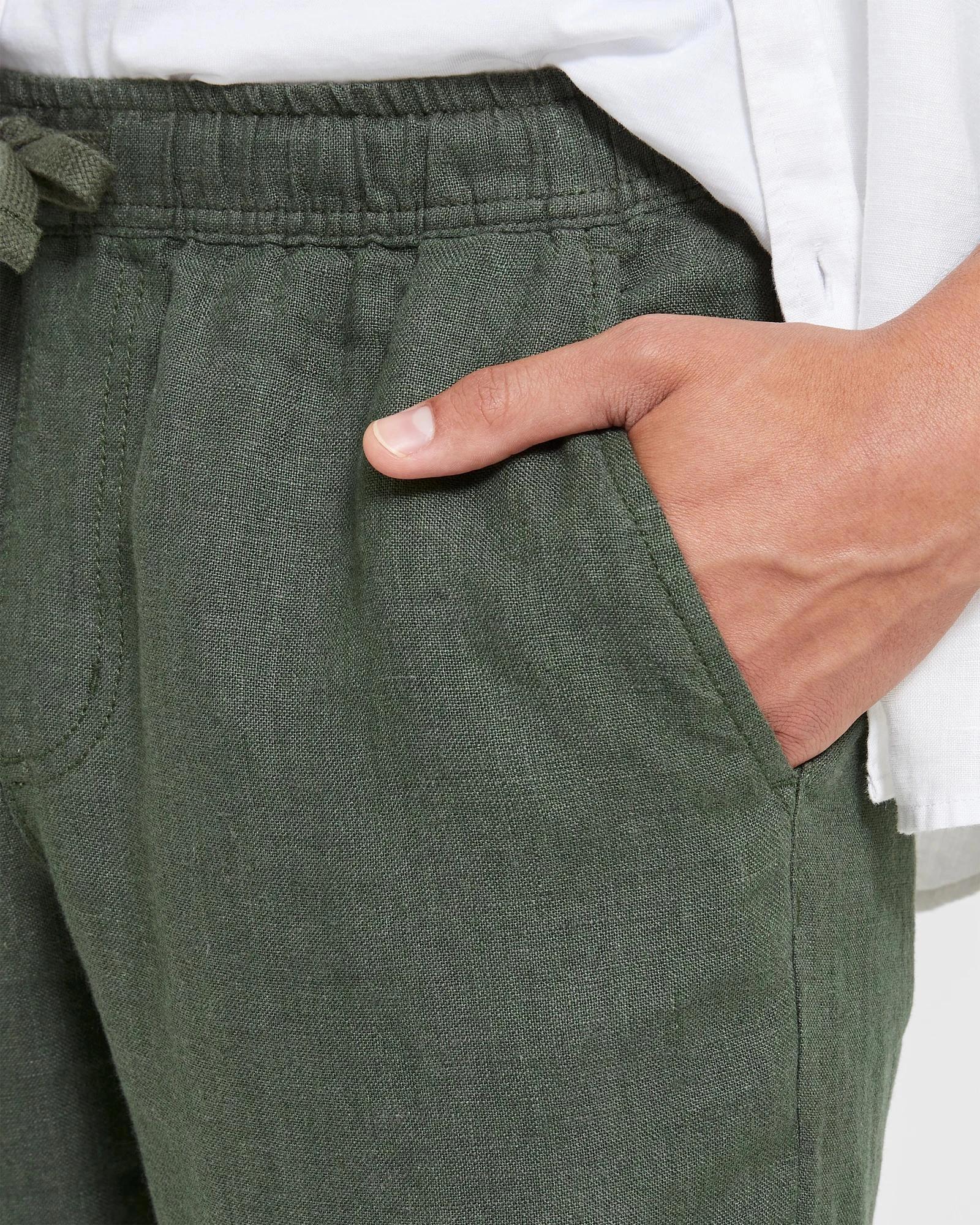 5 Target European Linen Pants GREEN, 5 of 6