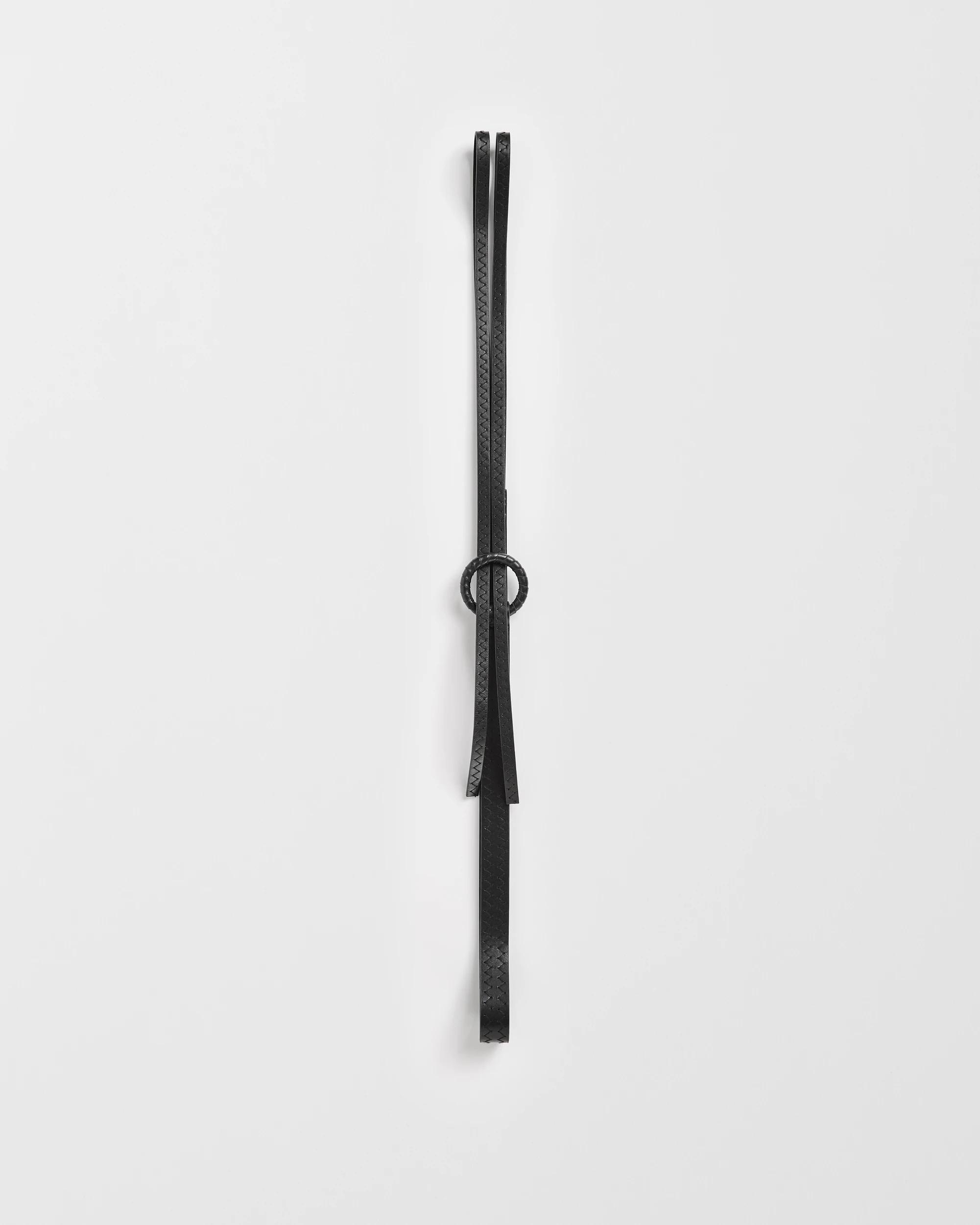 2 Target Woman Genuine Leather Tie Belt BLACK, 2 of 3
