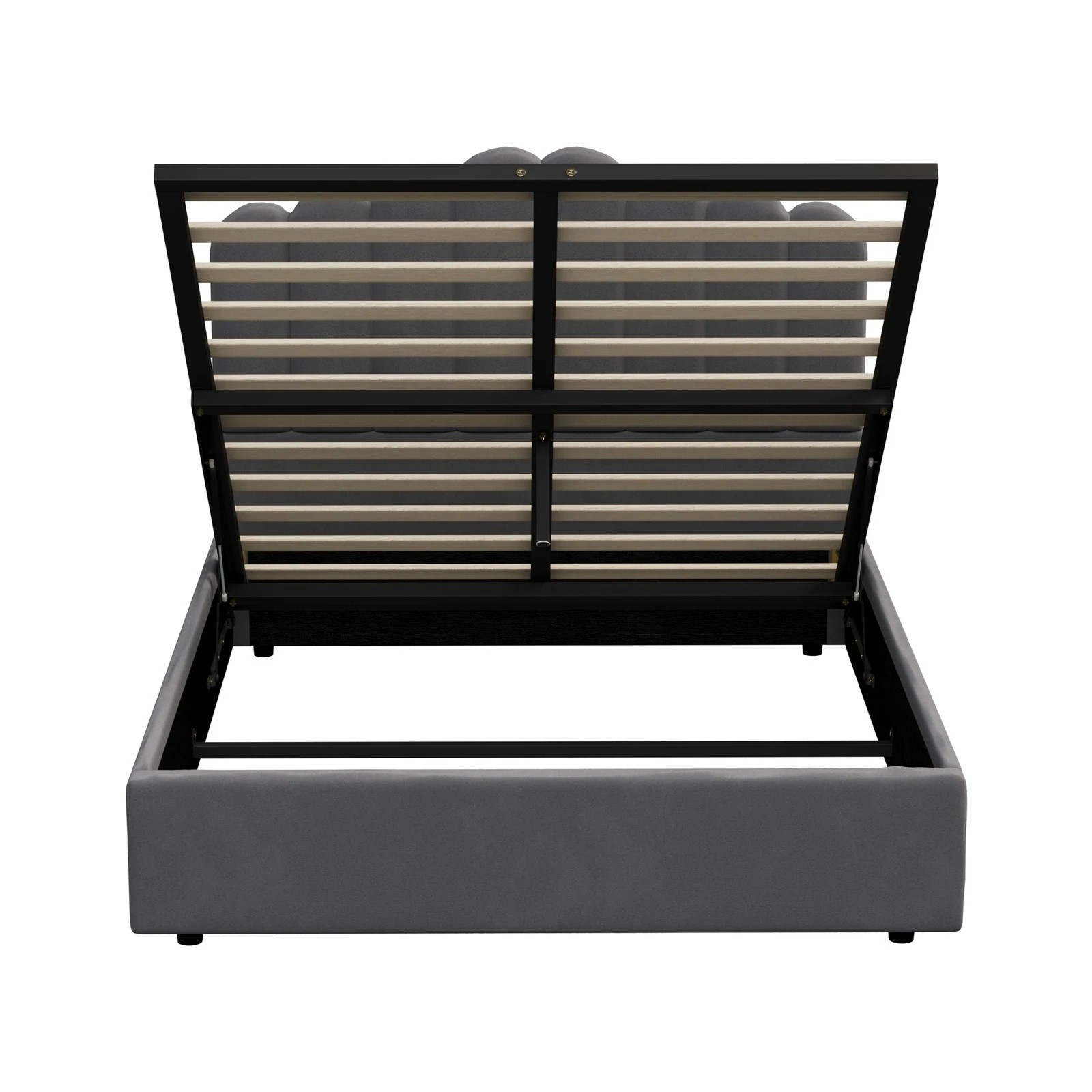 7 Oikiture Bed Frame Queen Size Gas Lift Bed Base With Storage Klon
 - Grey, 7 of 10