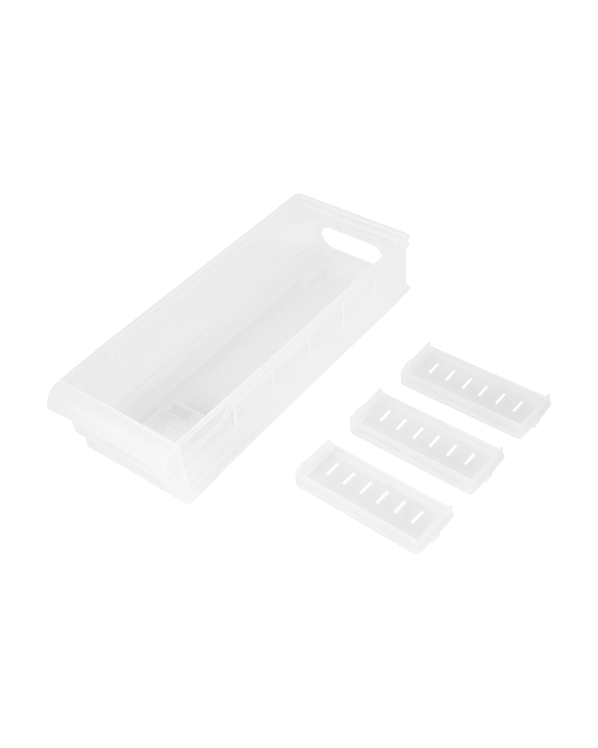 3 Low Stackable Roller Storage - Clear, 3 of 8