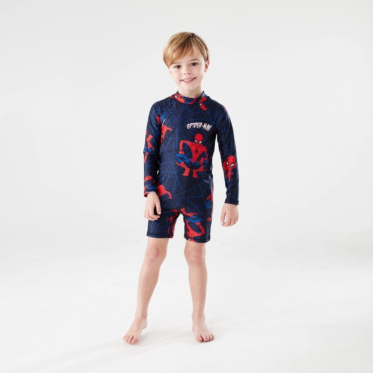 5 Spider-Man License Long Sleeve Swimsuit Spiderman, 5 of 6