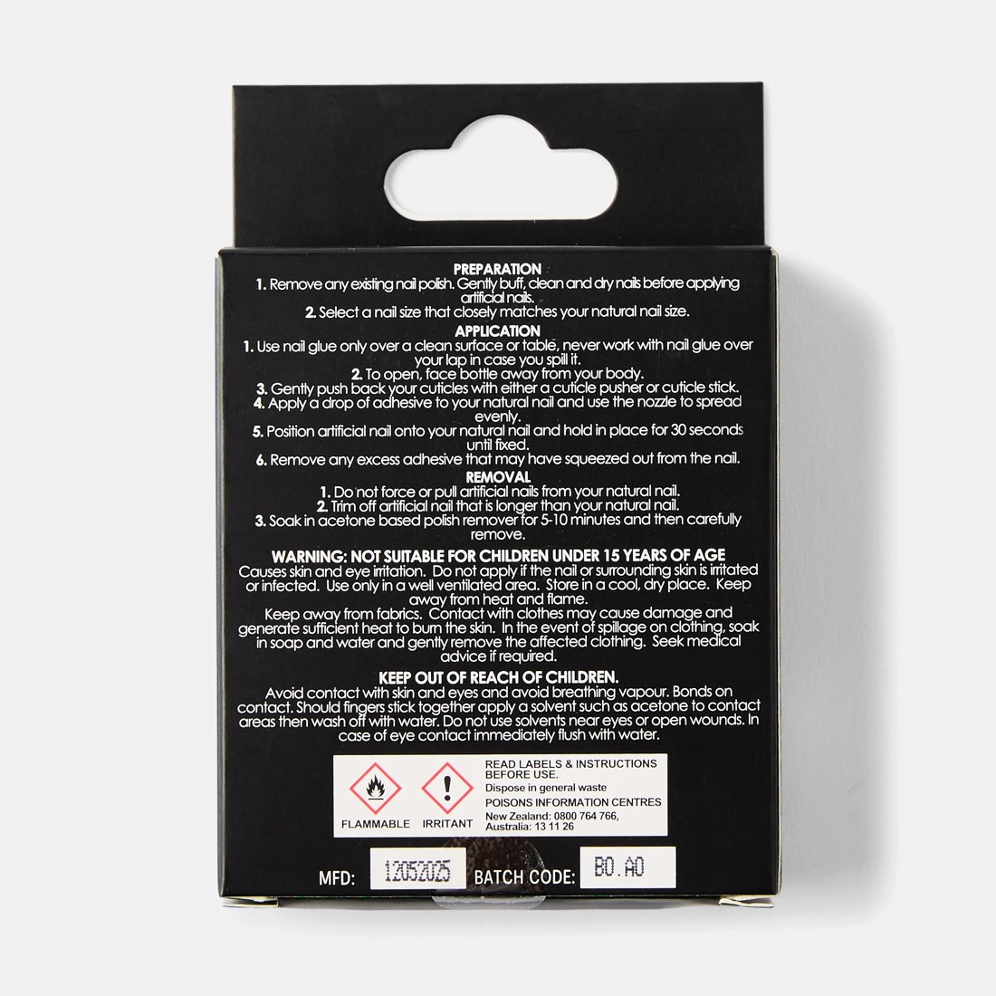 2 OXX Cosmetics 24 Pack Artificial Nails with Adhesive - Stiletto Shape, Red, 2 of 5