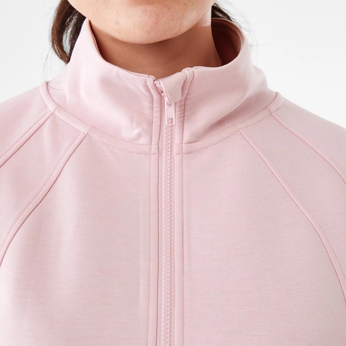 5 Active Womens Half Zip Long Sleeve Sweatshirt Qurtz Pink, 5 of 6