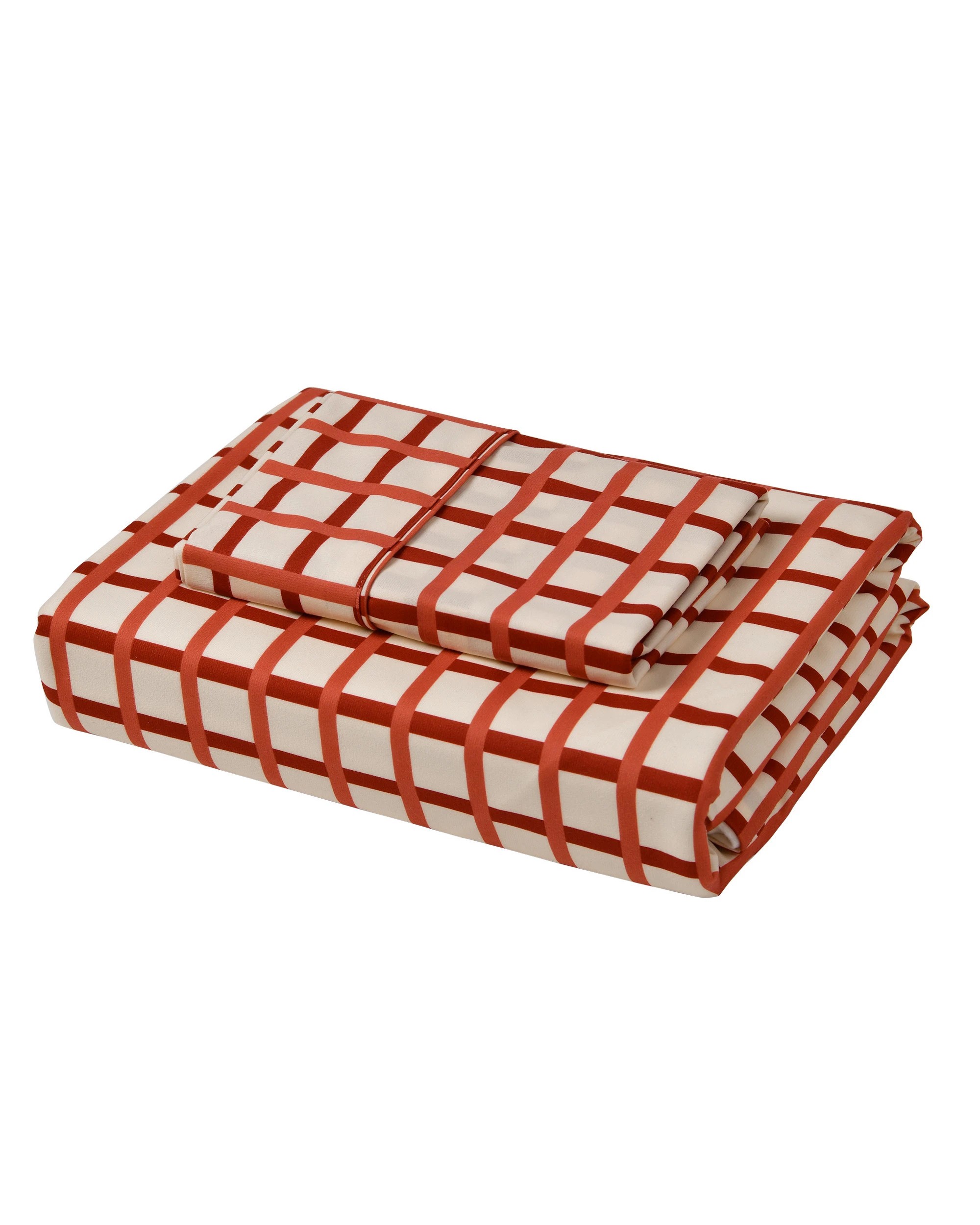 3 Dreamaker Micro Flannel Grid Combo Fitted Sheet Set - Queen Bed - Sienna, 3 of 7