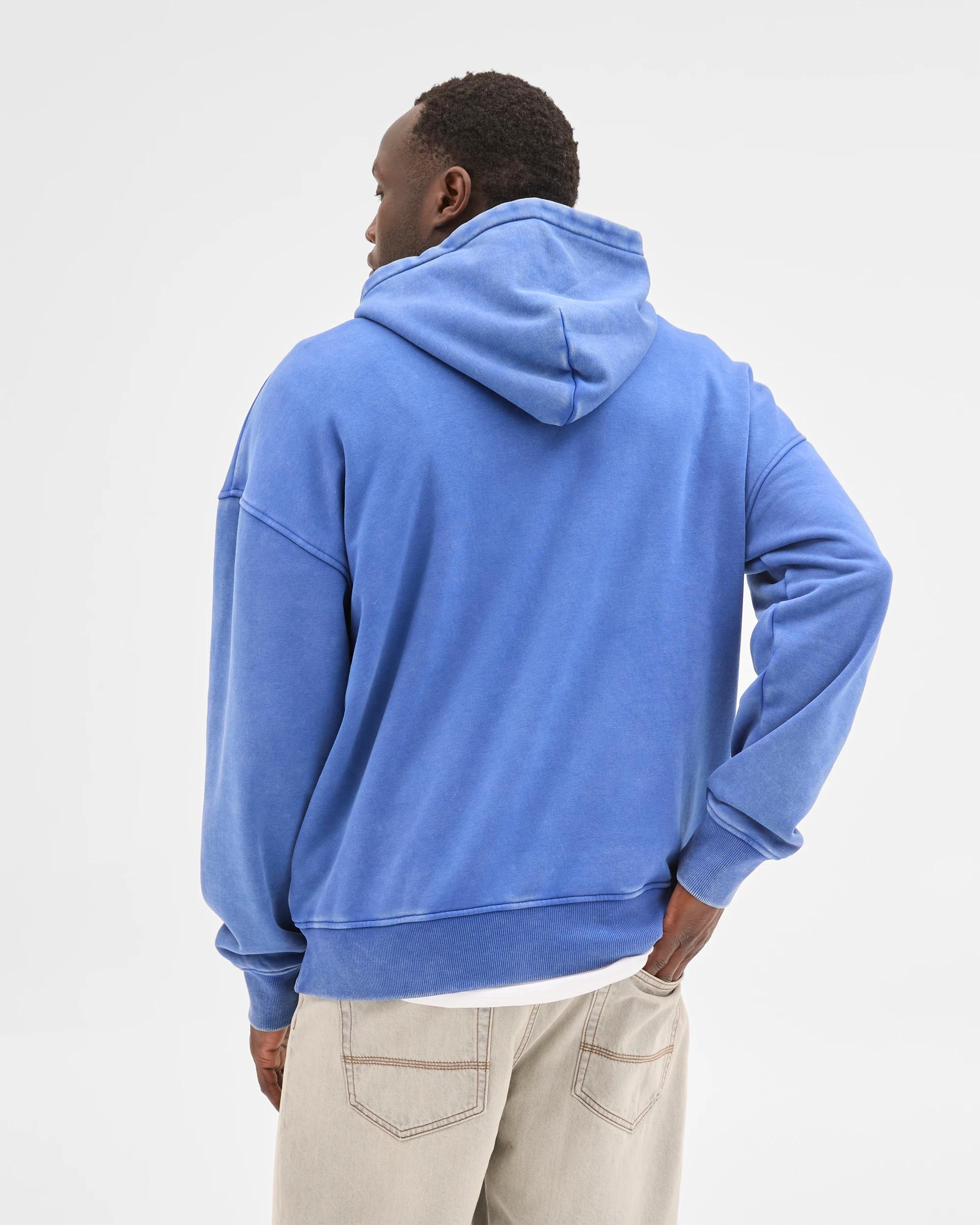 7 Commons Australian Cotton Blend Heavyweight Graphic Hoodie BLUE, 7 of 7