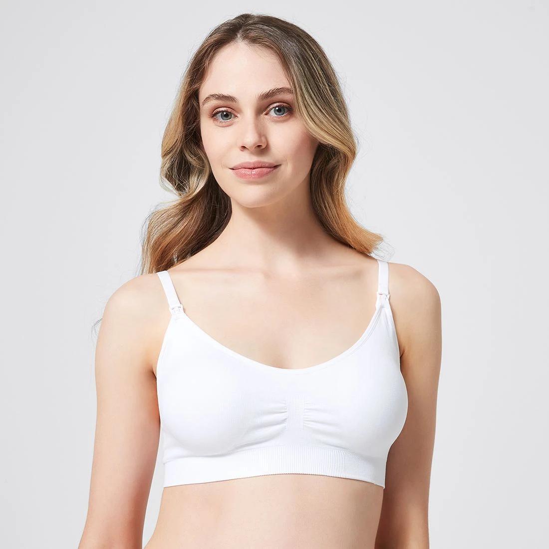 1 Target Maternity Seamfree Wirefree Bra WHITE, 1 of 3