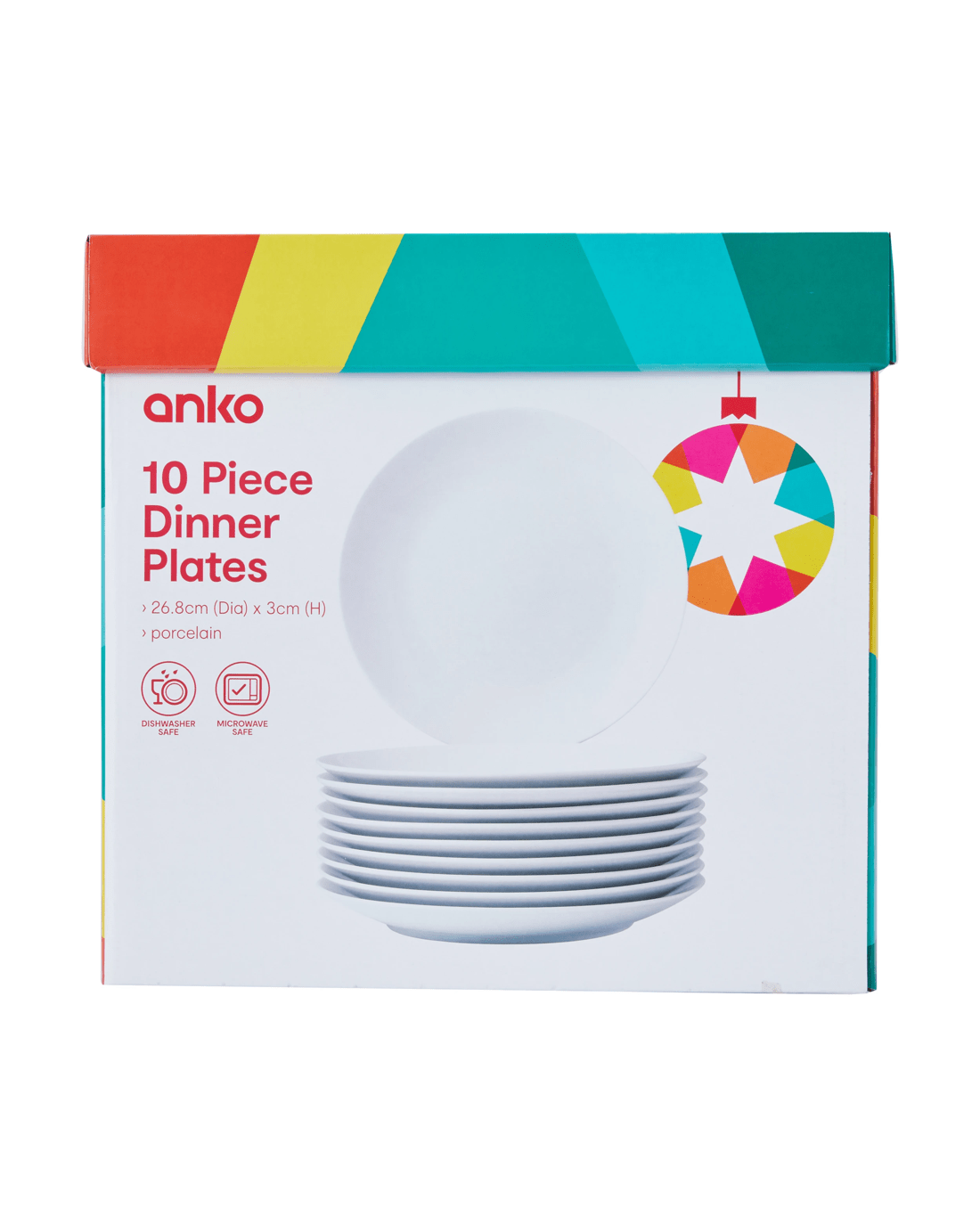 1 10 Piece White Dinner Plates, 1 of 5