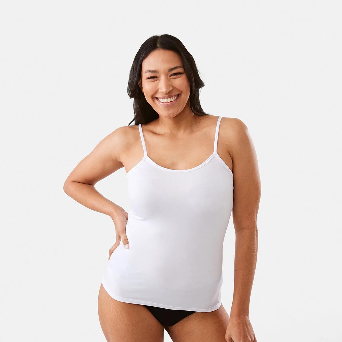 1 2 Pack Bamboo Cami White, 1 of 6