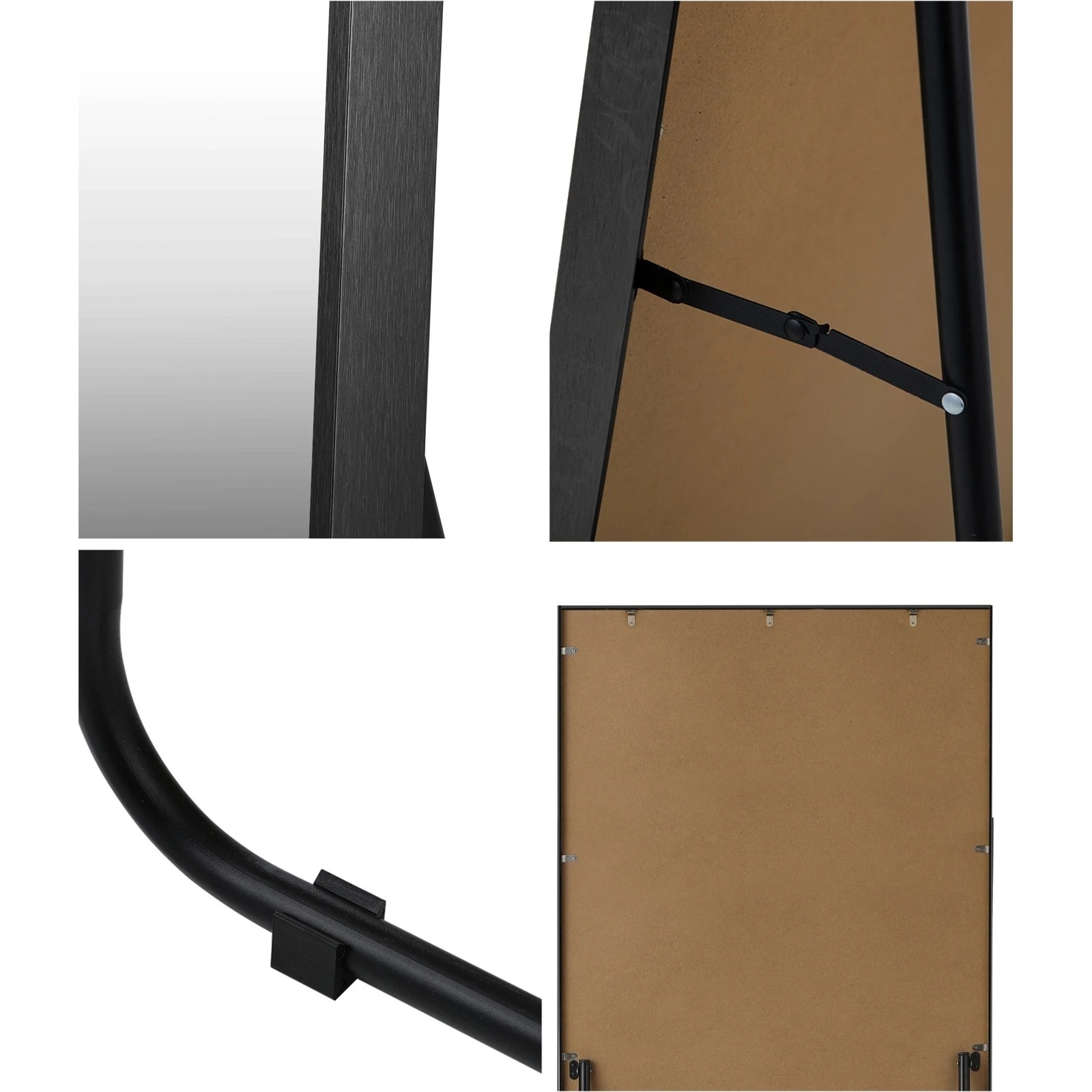 5 Oikiture 166x60cm Full Length Mirror Dressing Floor Mirrors Free Standing
 - Black, 5 of 9