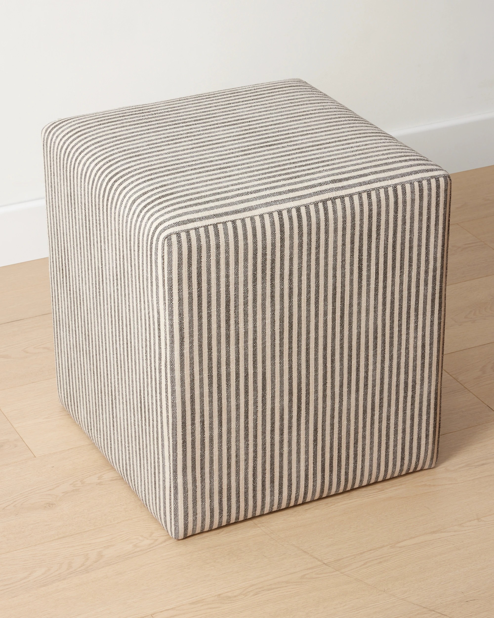 1 Square Striped Ottoman, 1 of 5