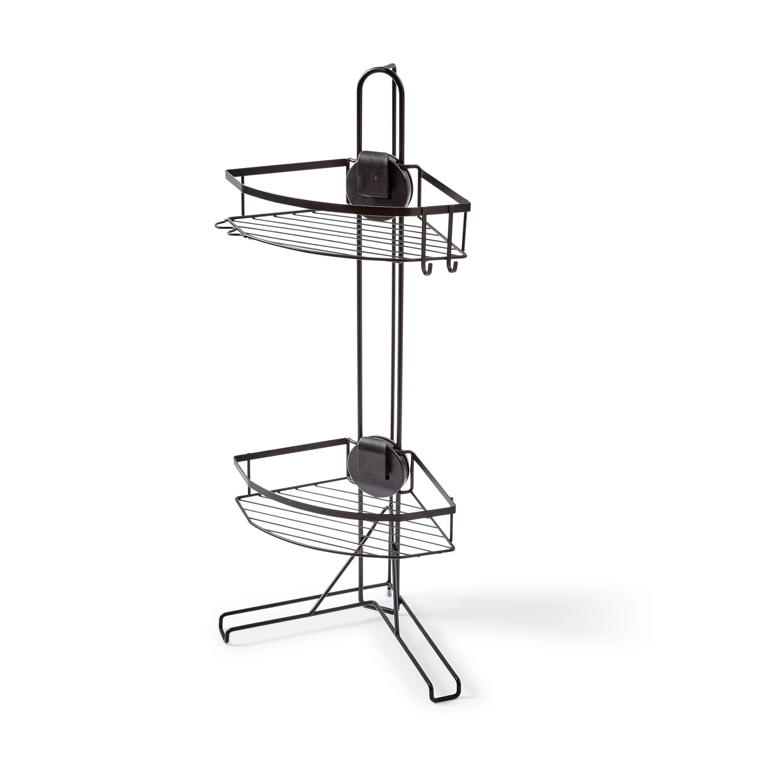 7 Adjustable Corner Shower Caddy - Black, 7 of 10