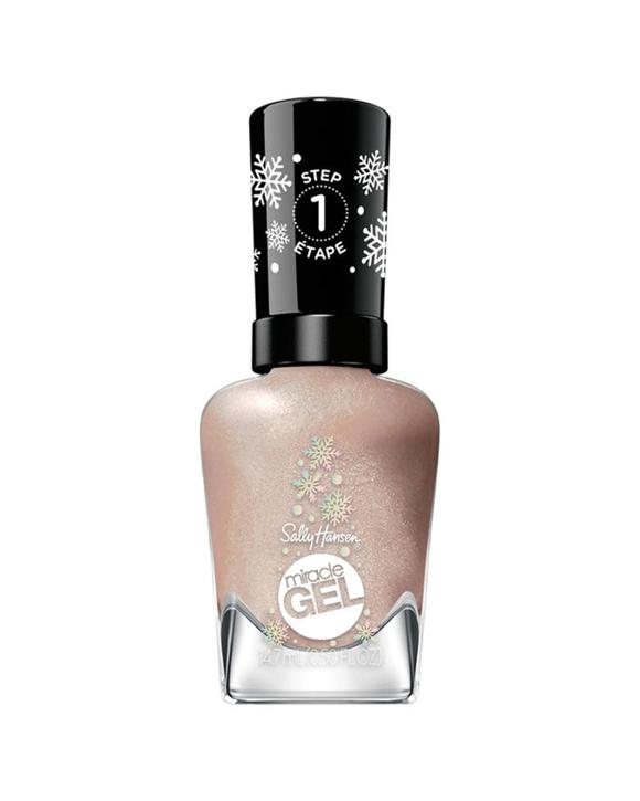 Sally Hansen Miracle Gel Nail Polish Tinsel Time For Two Long-Wear Chip Resistant - Beige