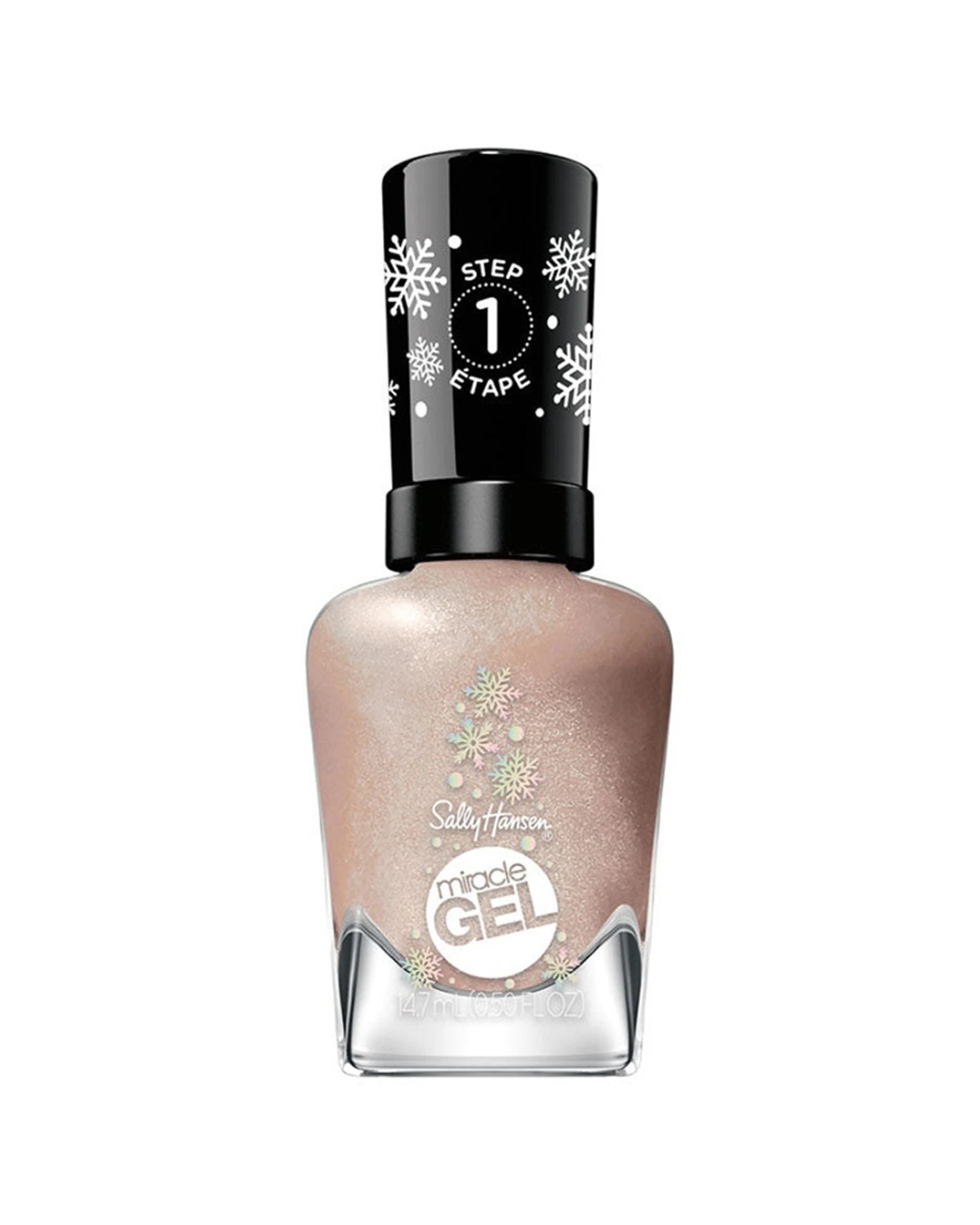 1 Sally Hansen Miracle Gel Nail Polish Tinsel Time For Two Long-Wear Chip Resistant - Beige, 1 of 1