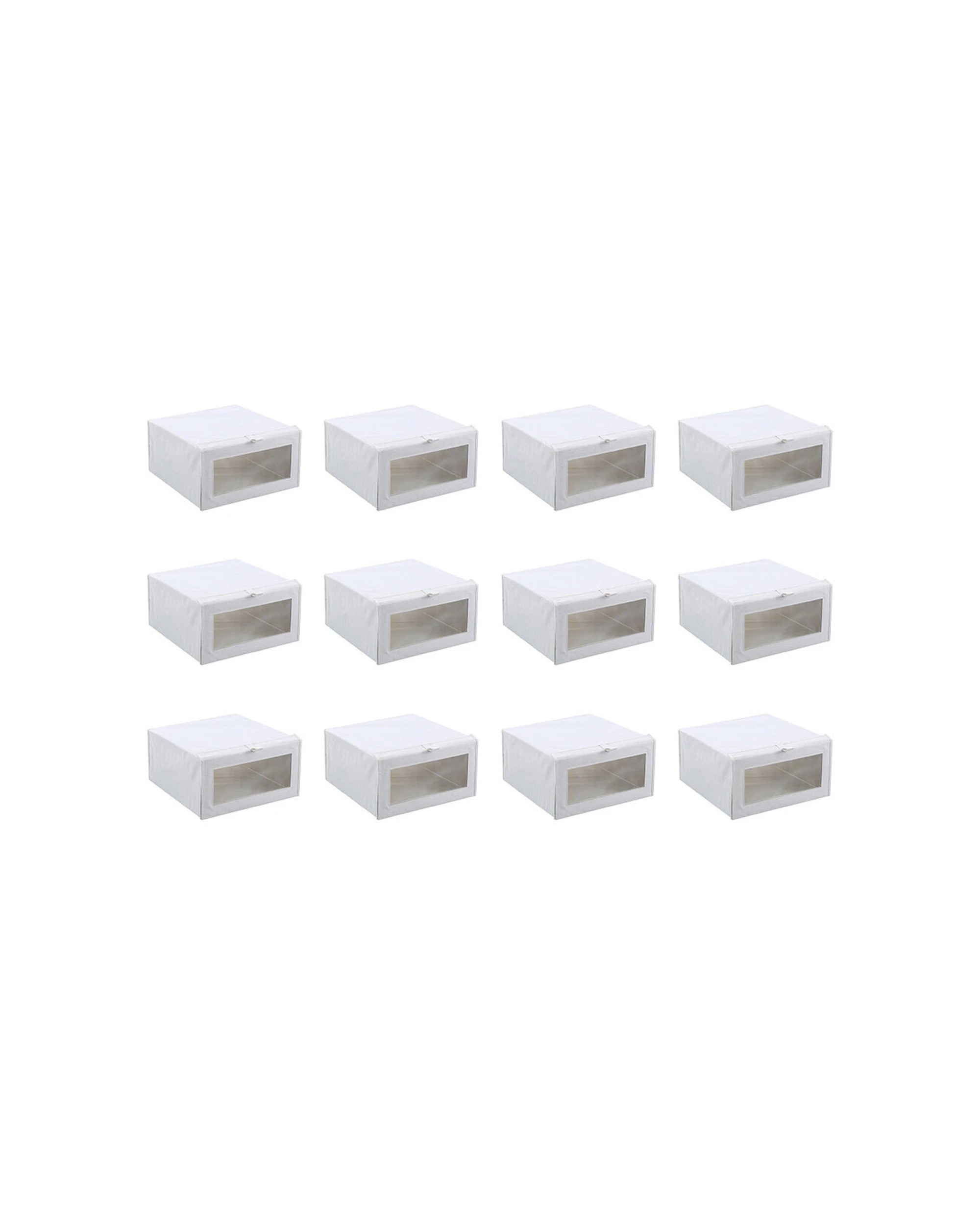 1 Boxsweden Kloset Linen Foldable Clothing Storage Box 12PK 38x40x20cm Durable
 - white, 1 of 6