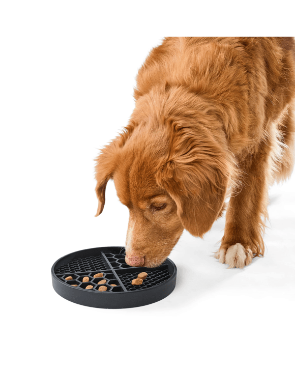 Pet Silicone Feeding Plate - Black