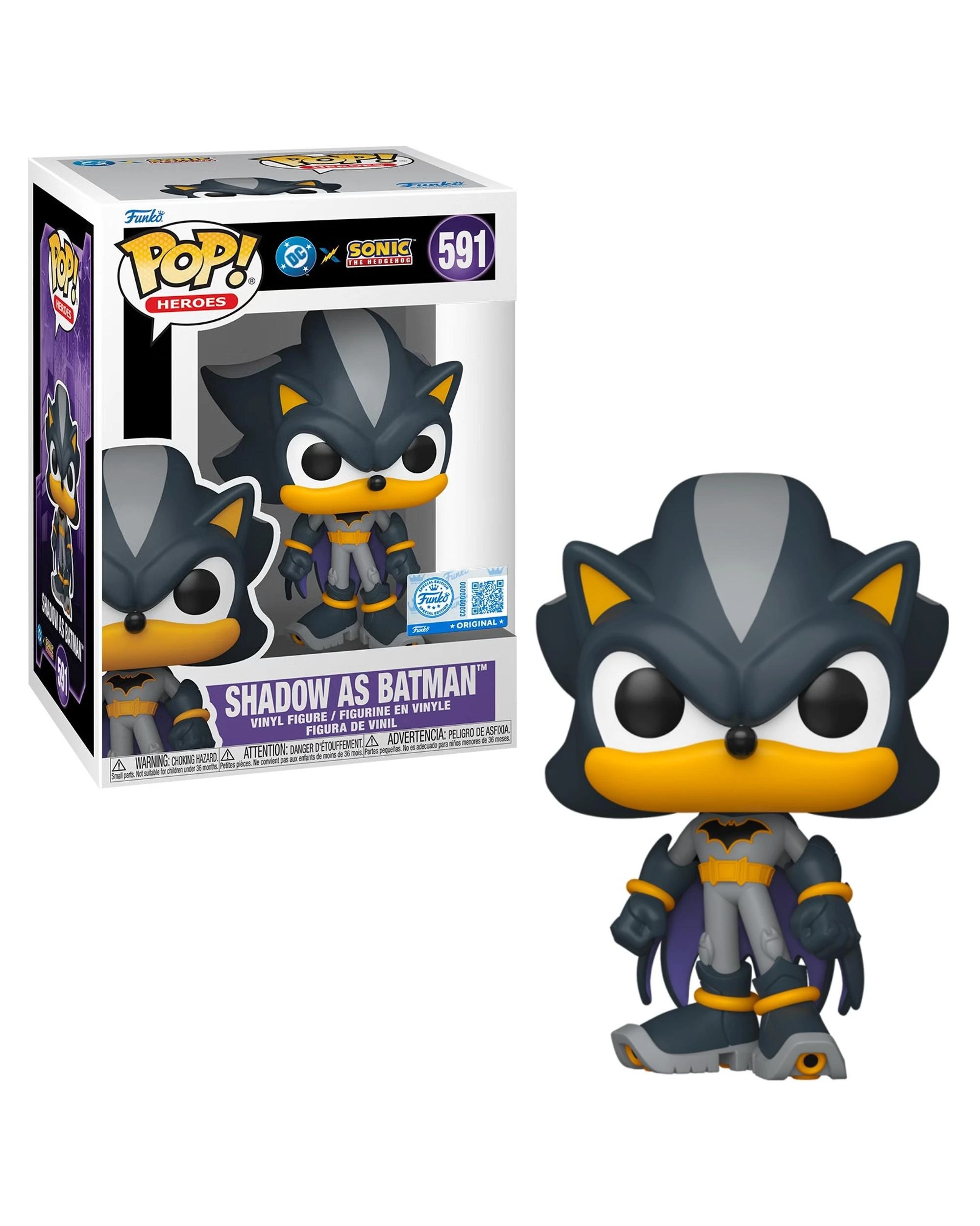 1 Justice League X Sonic the Hedgehog Shadow as Batman Funko POP! Vinyl, 1 of 3