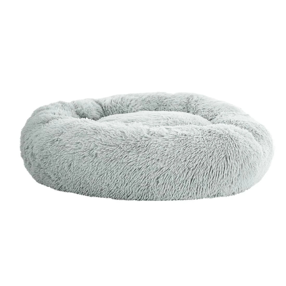 1 i.Pet Pet Bed Dog Cat 90cm Large Calming Soft Plush - Grey, 1 of 5