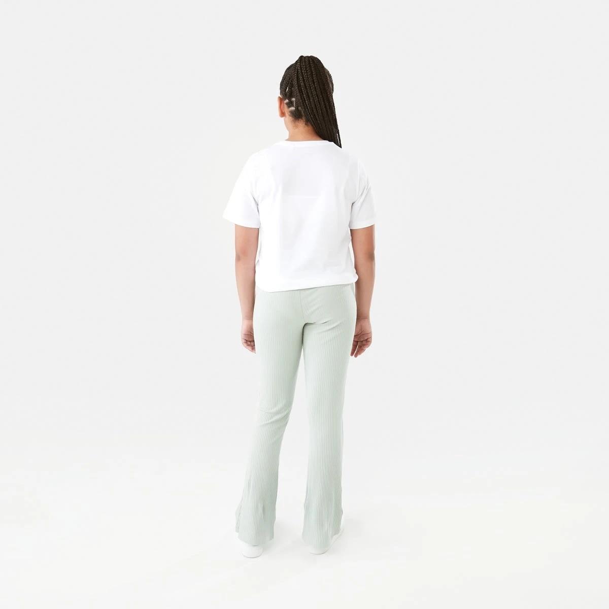 6 Rib Roll Waist Leggings Aqua Grey, 6 of 8
