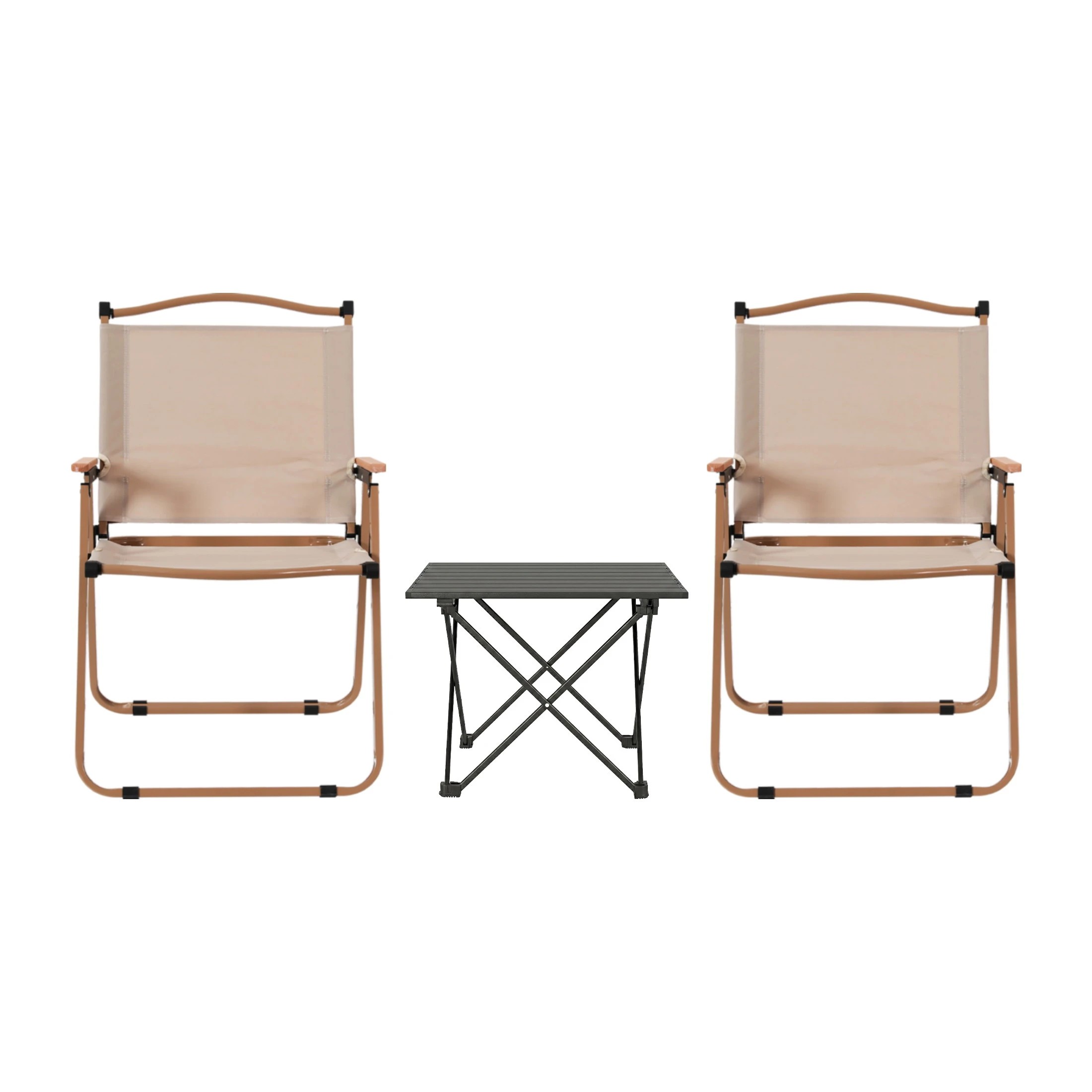 3 Weisshorn 3pc Camping Table Chair Set Outdoor Folding Aluminium Portable Picnic - Multi, 3 of 9