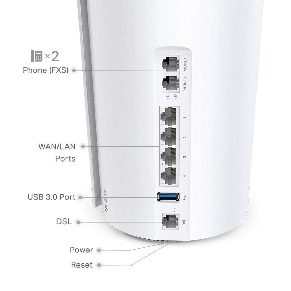 4 TP-Link Deco AX5400 VDSL Mesh WiFi 6 Modem Router 3 Pack, 4 of 10