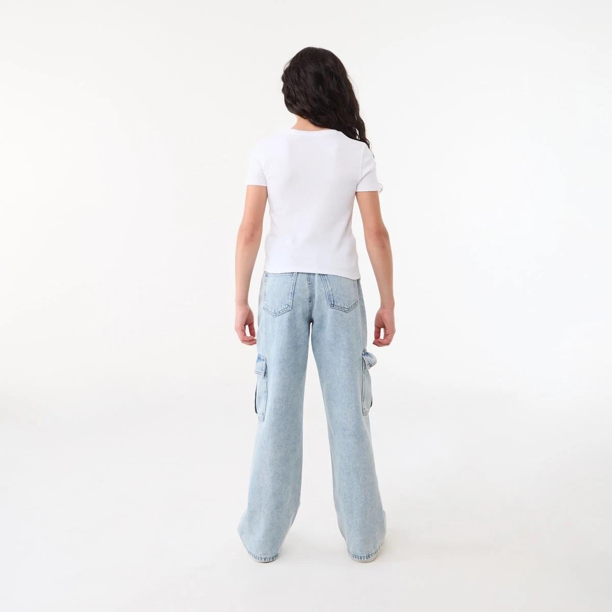 6 Short Sleeve Rib Top WHITE, 6 of 6