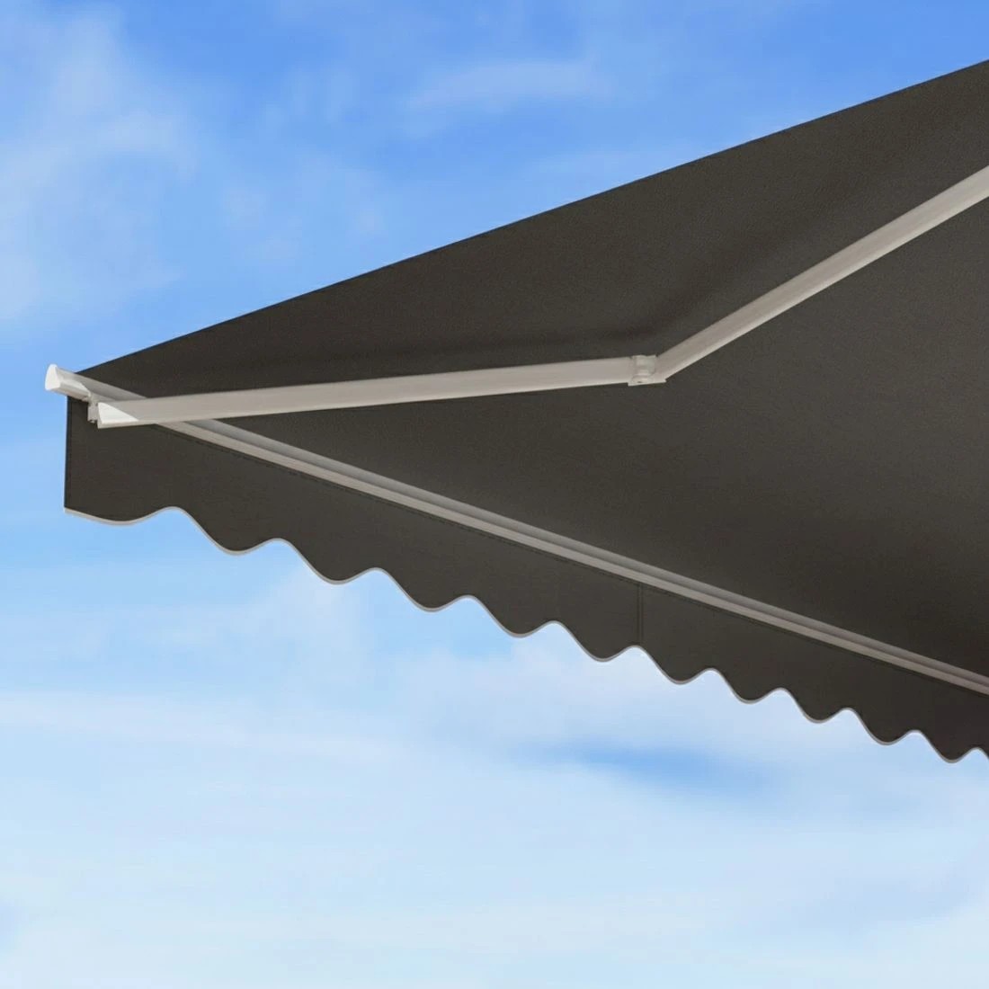 4 Instahut Retractable Folding Arm Awning Manual Sunshade 4.5Mx2.5M - Grey, 4 of 6