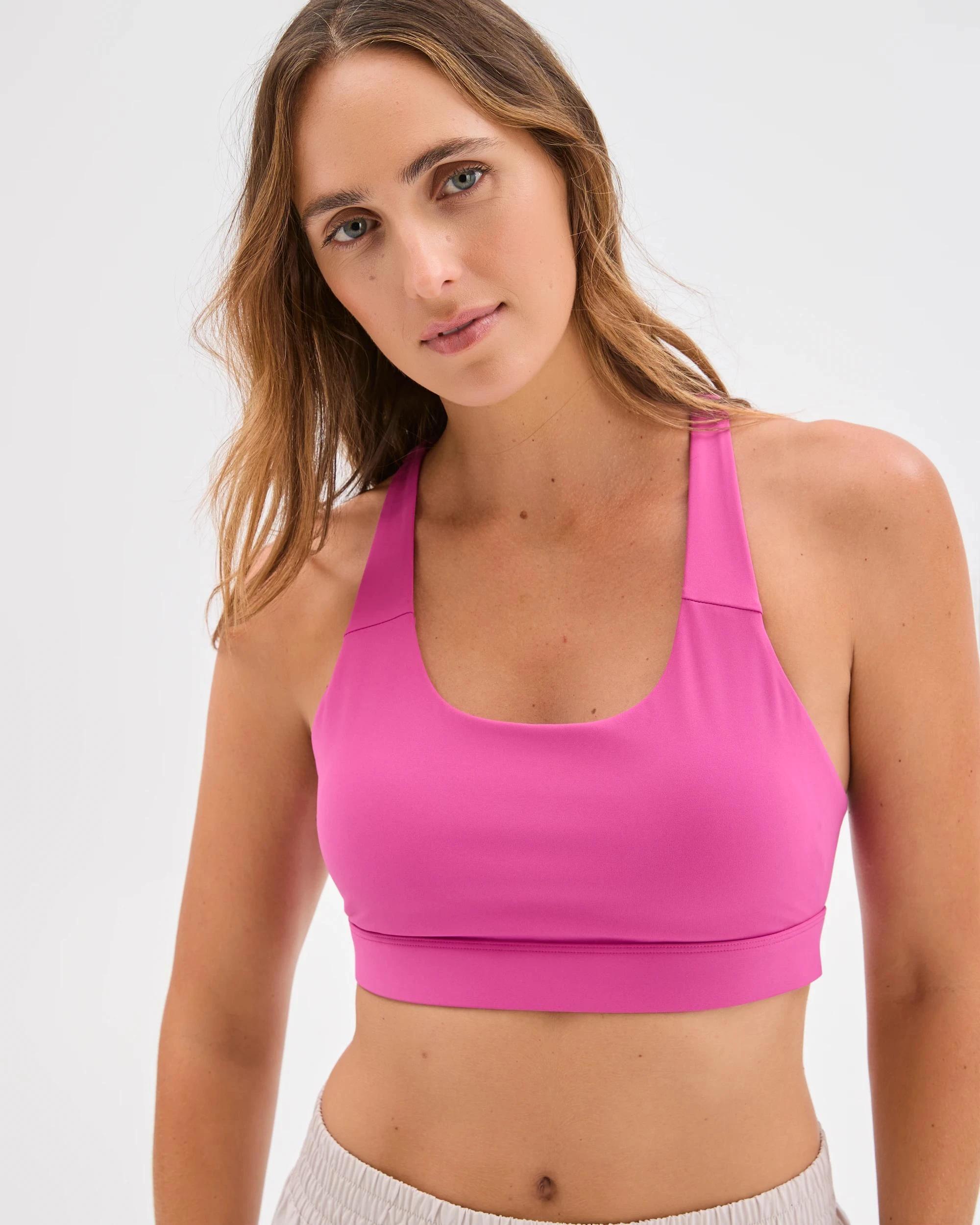 1 Target Active Infinity Medium Impact Crop Top BERRY, 1 of 5