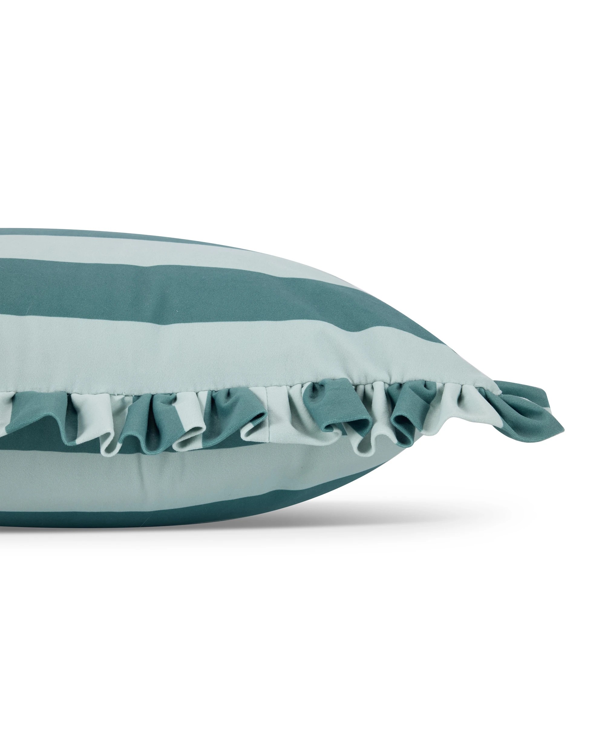 2 50cm Ruffle Cushion - Green, 2 of 4