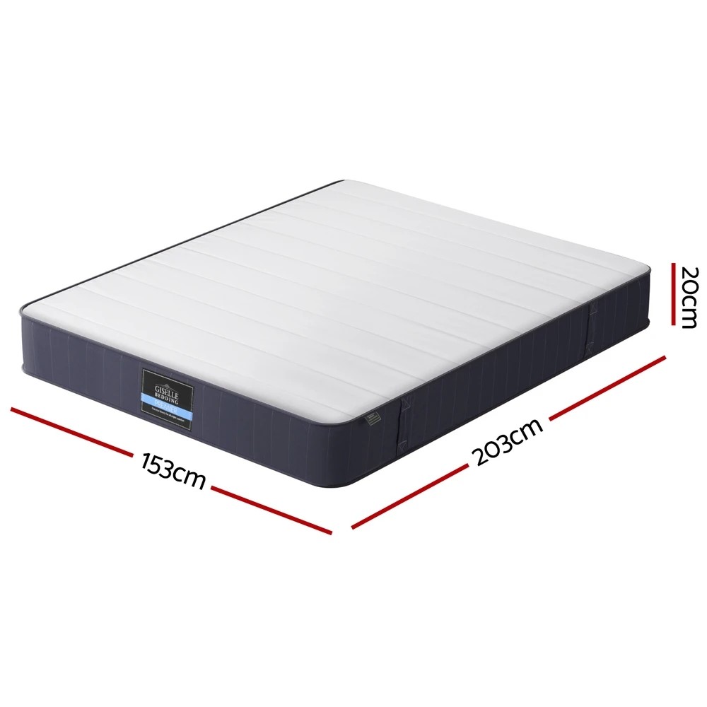 2 Giselle Bedding Tight Top Mattress 20cm Queen Bed Pocket Spring Hybrid Mattresses - Queen Bed - Multi, 2 of 7