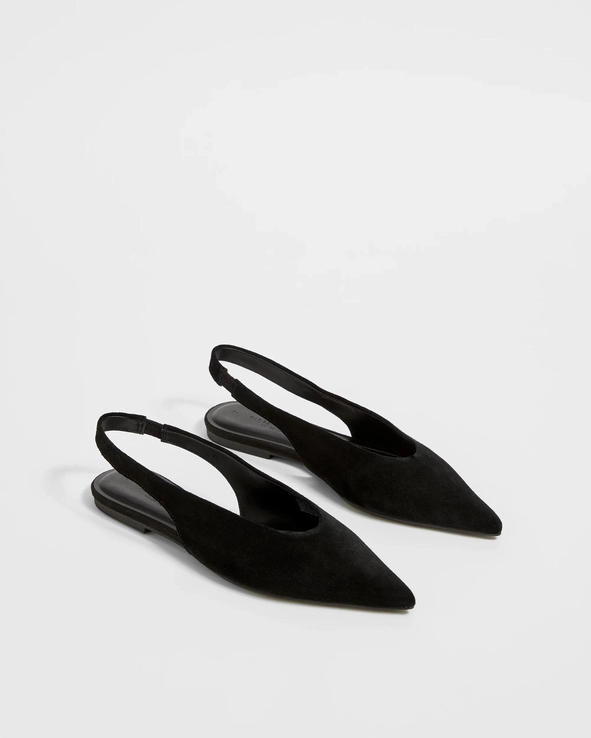 2 Target Woman Genuine Suede Leather High Vamp Ballet Flat - Isla BLACK, 2 of 3