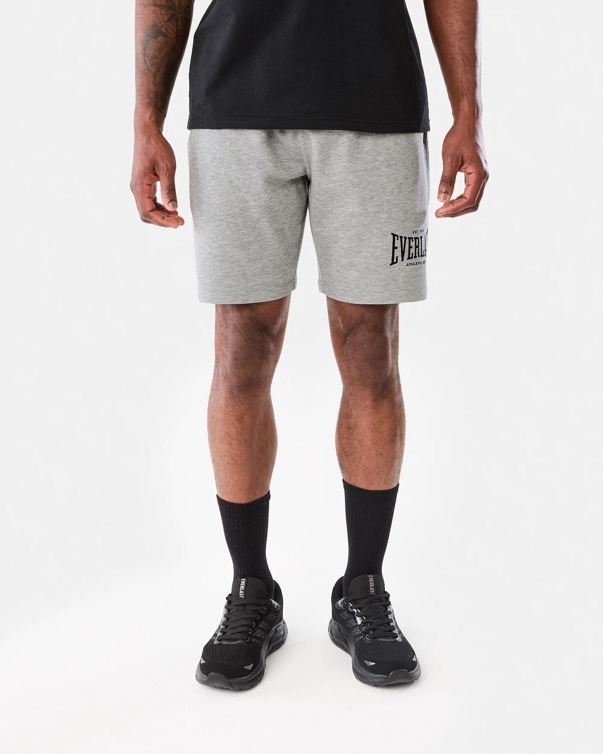 2 Everlast Mens French Terry Shorts Ash, 2 of 7