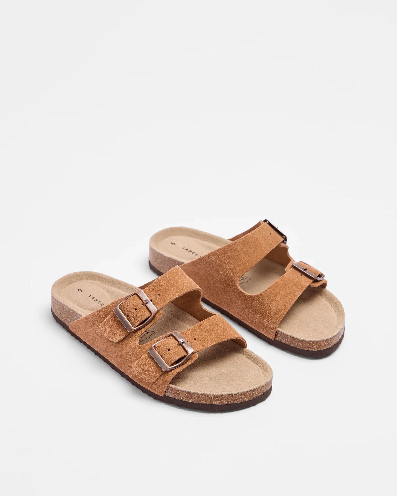 2 Target Womens Genuine Leather Moulded Cork Sandal TAN, 2 of 2