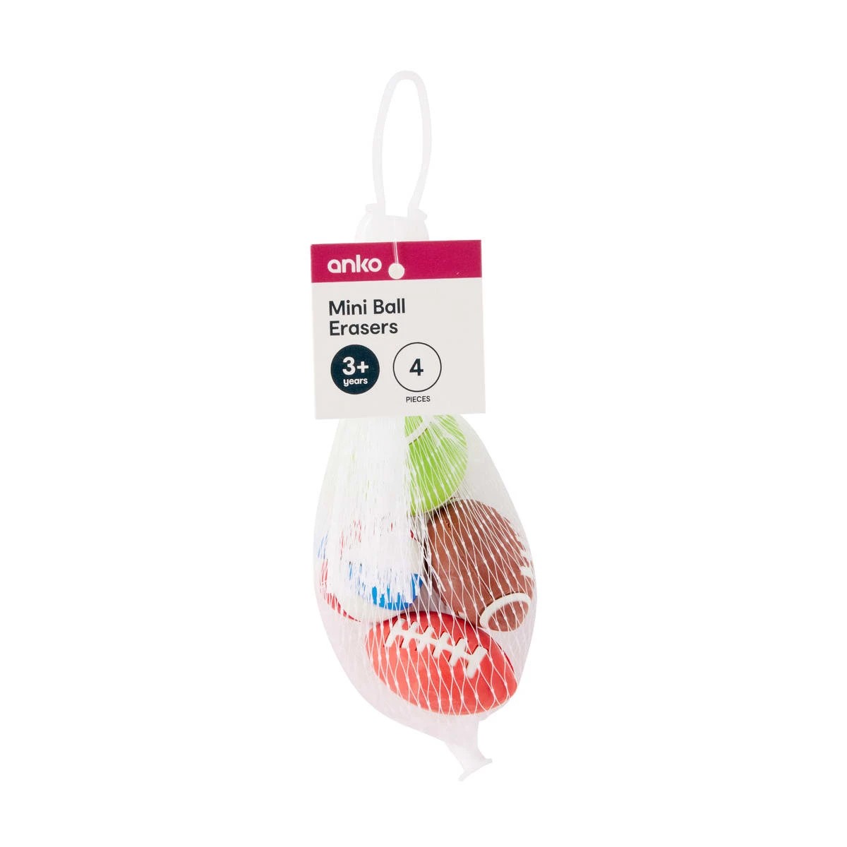 6 4 Piece Mini Ball Erasers, 6 of 6