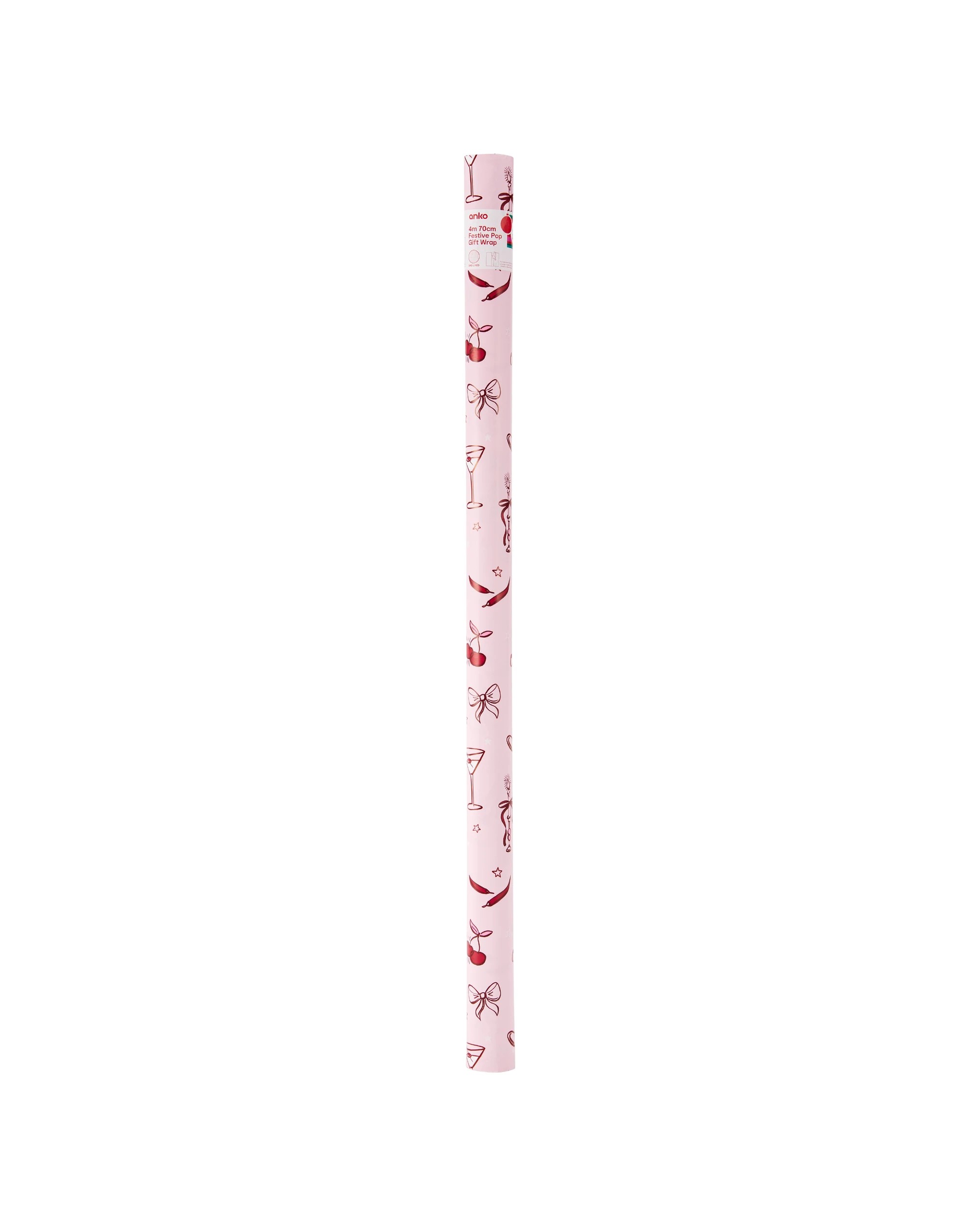 4 4m Festive Pop Gift Wrapping Paper, 4 of 4