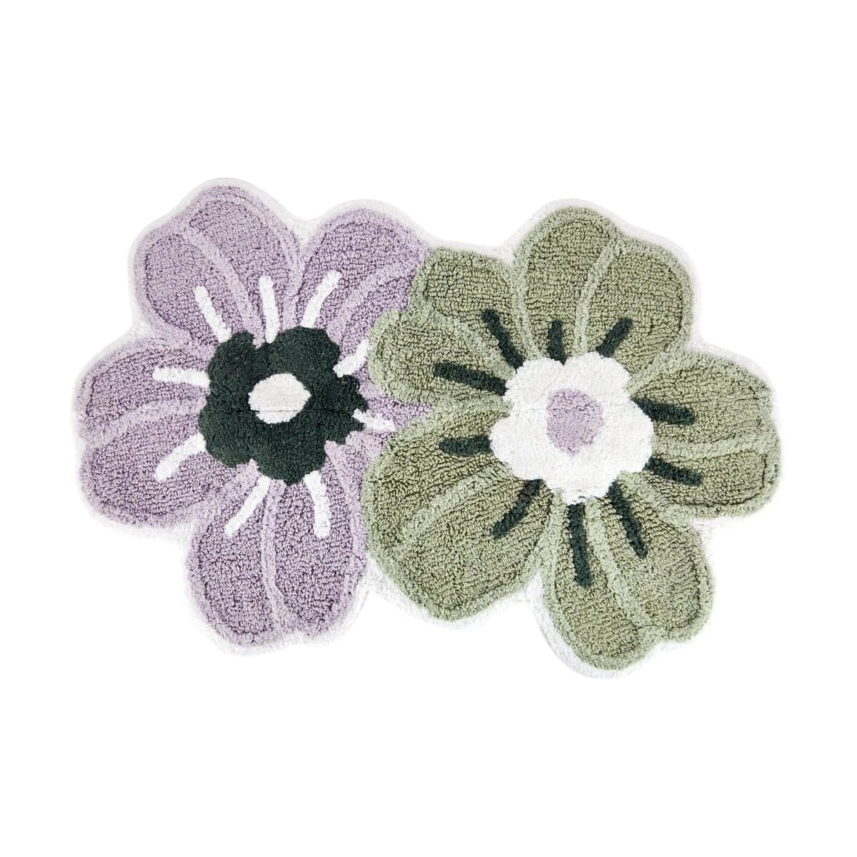 1 Two Flower Bath Mat, 1 of 5