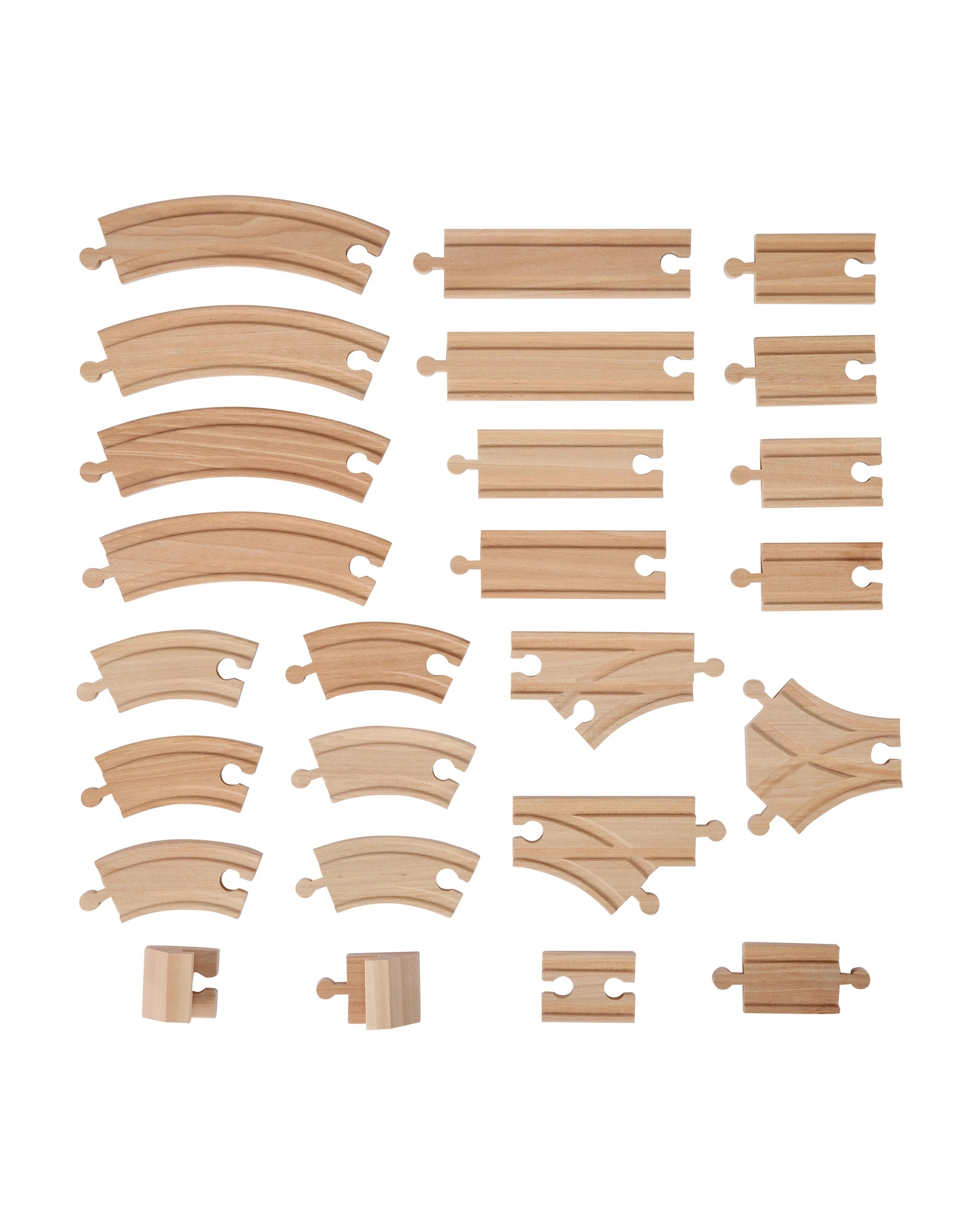 6 25 Piece Wooden Train Track Set, 6 of 8