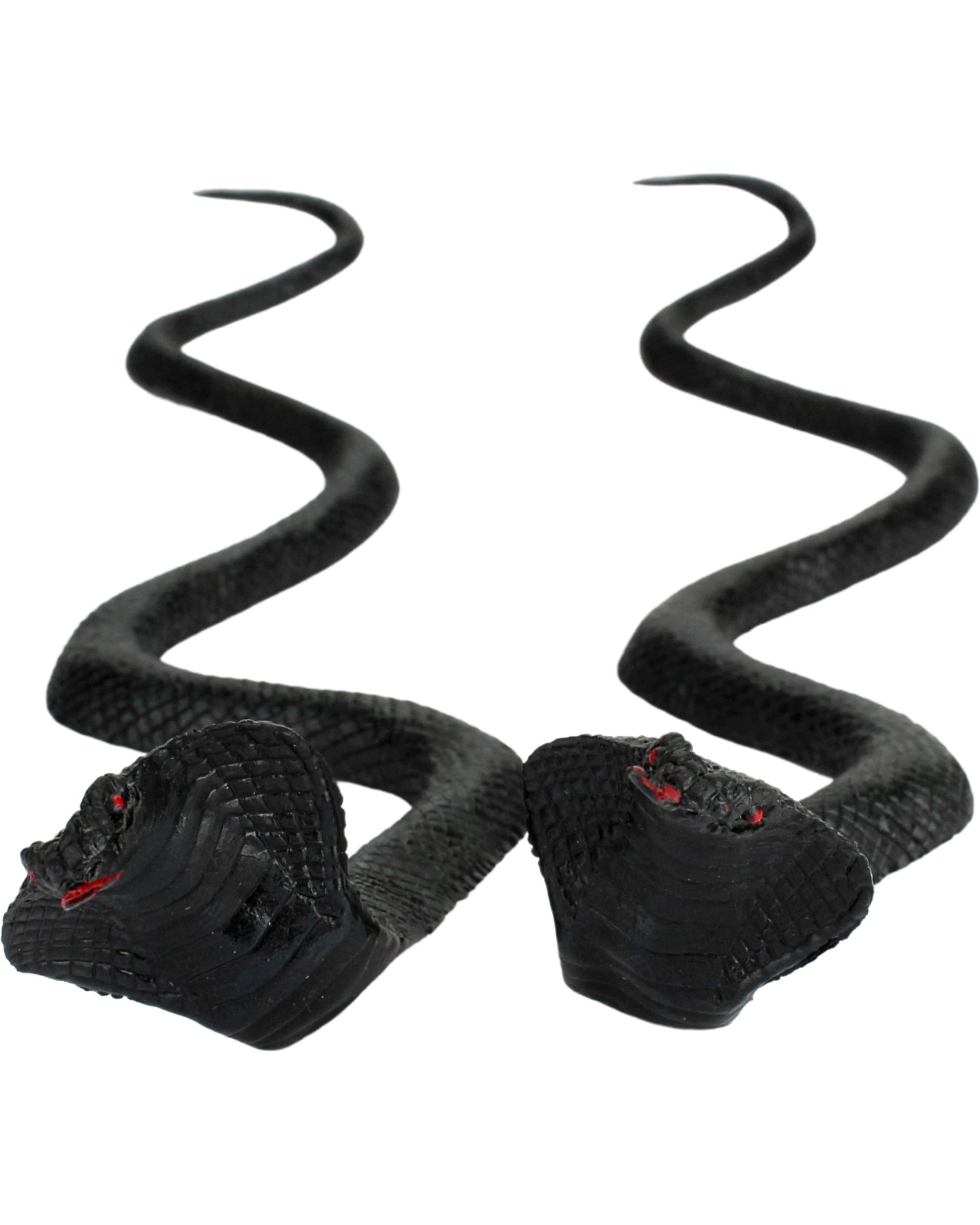 1 JD Party Plastic Black Snakes Pack of 2 - Black, 1 of 2
