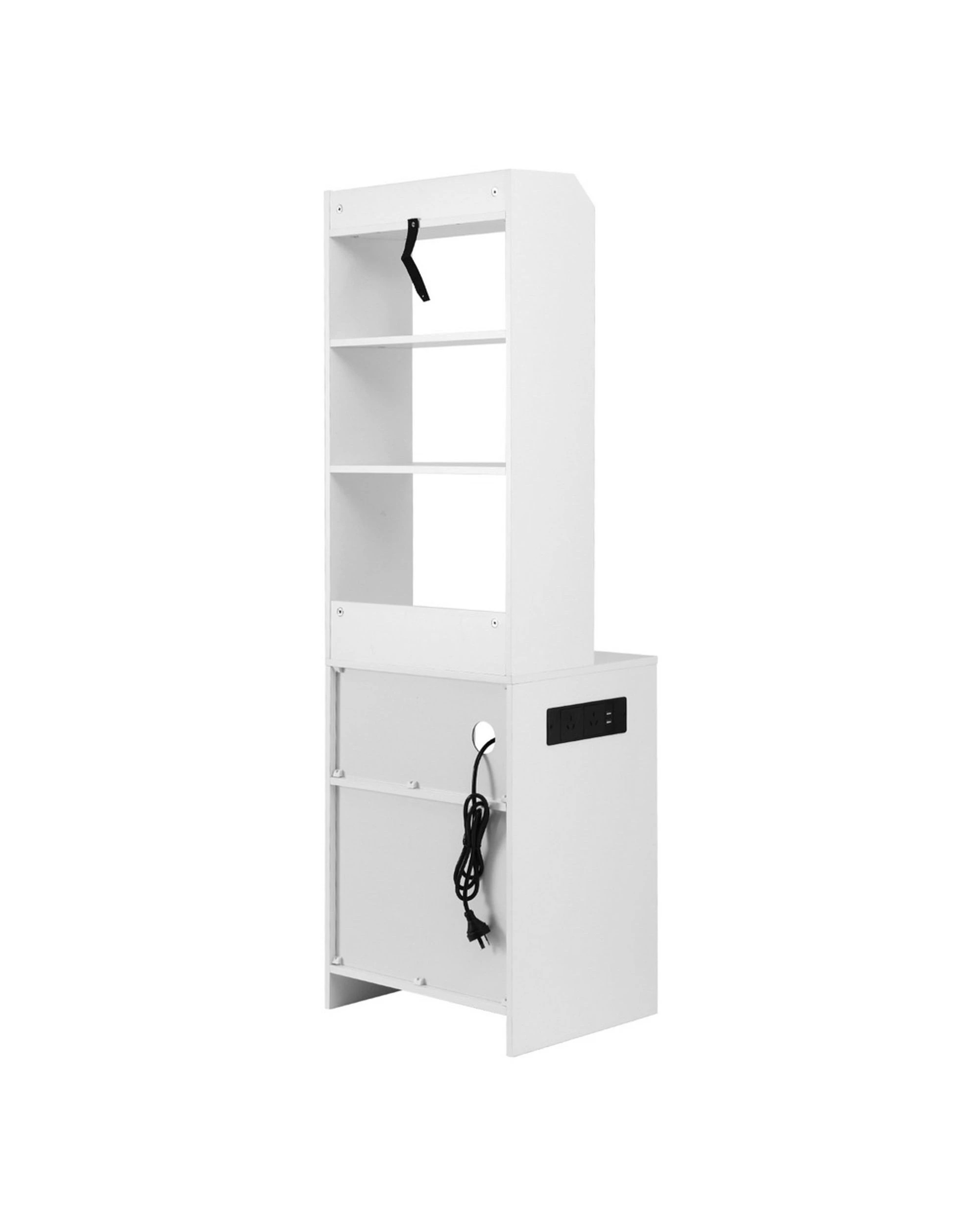 3 Artiss Bedside Table Nightstand Charging Station - White, 3 of 8