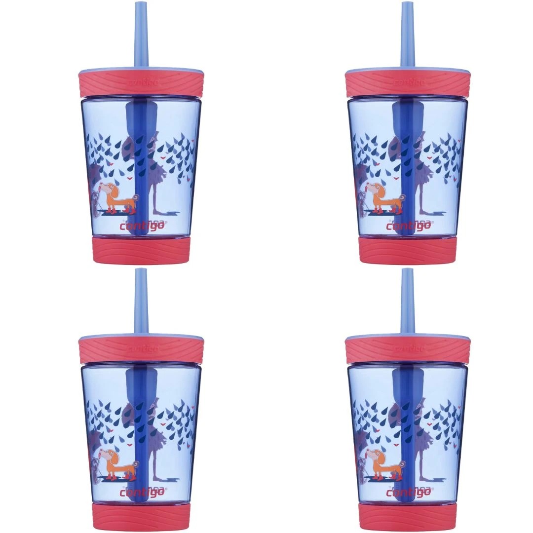 1 Contigo Spill Proof Drink Tumblers Raining Cats & Dogs (SET OF 4) - Blue, 1 of 2