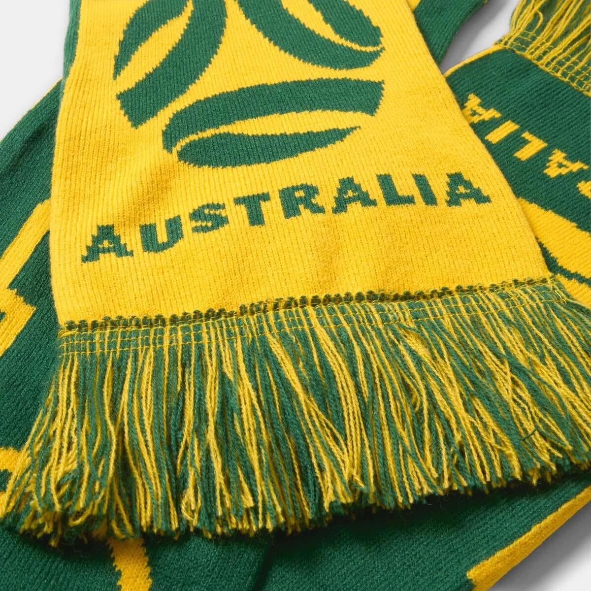 2 Official Matildas Adult Fringe Scarf Yellow, 2 of 5