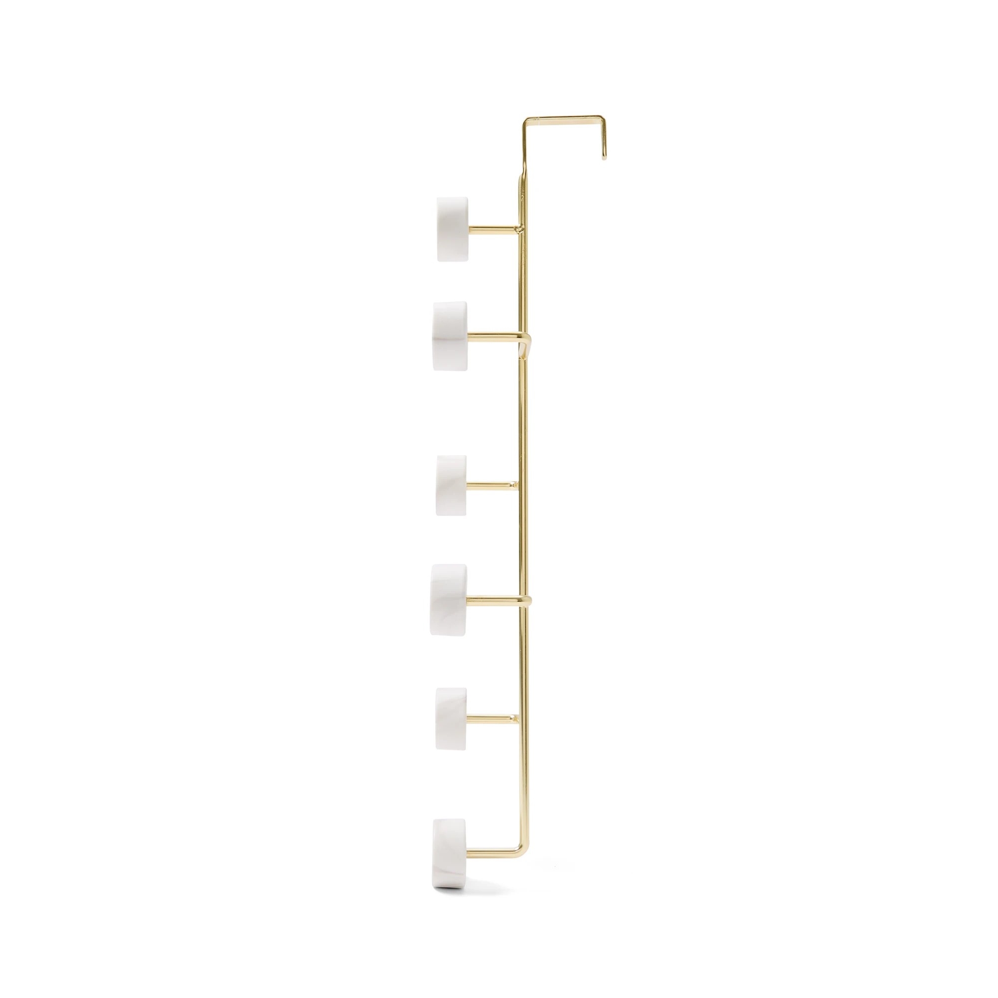 5 Marble and Gold Look Over the Door Vertical Hook, 5 of 7