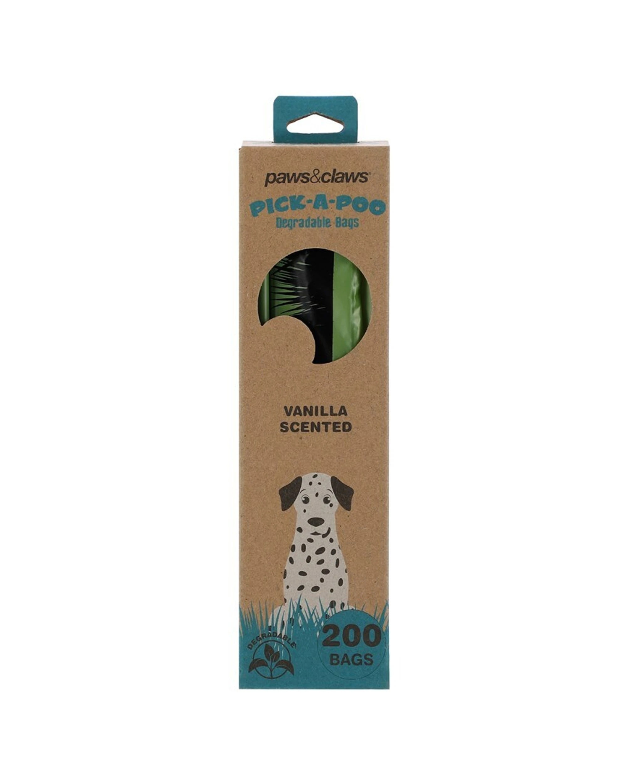 2 Paws And Claws 200pk Pick-a-poo Degradable Dog Waste Bags Dispenser Vanilla Scented
 - Green, 2 of 3