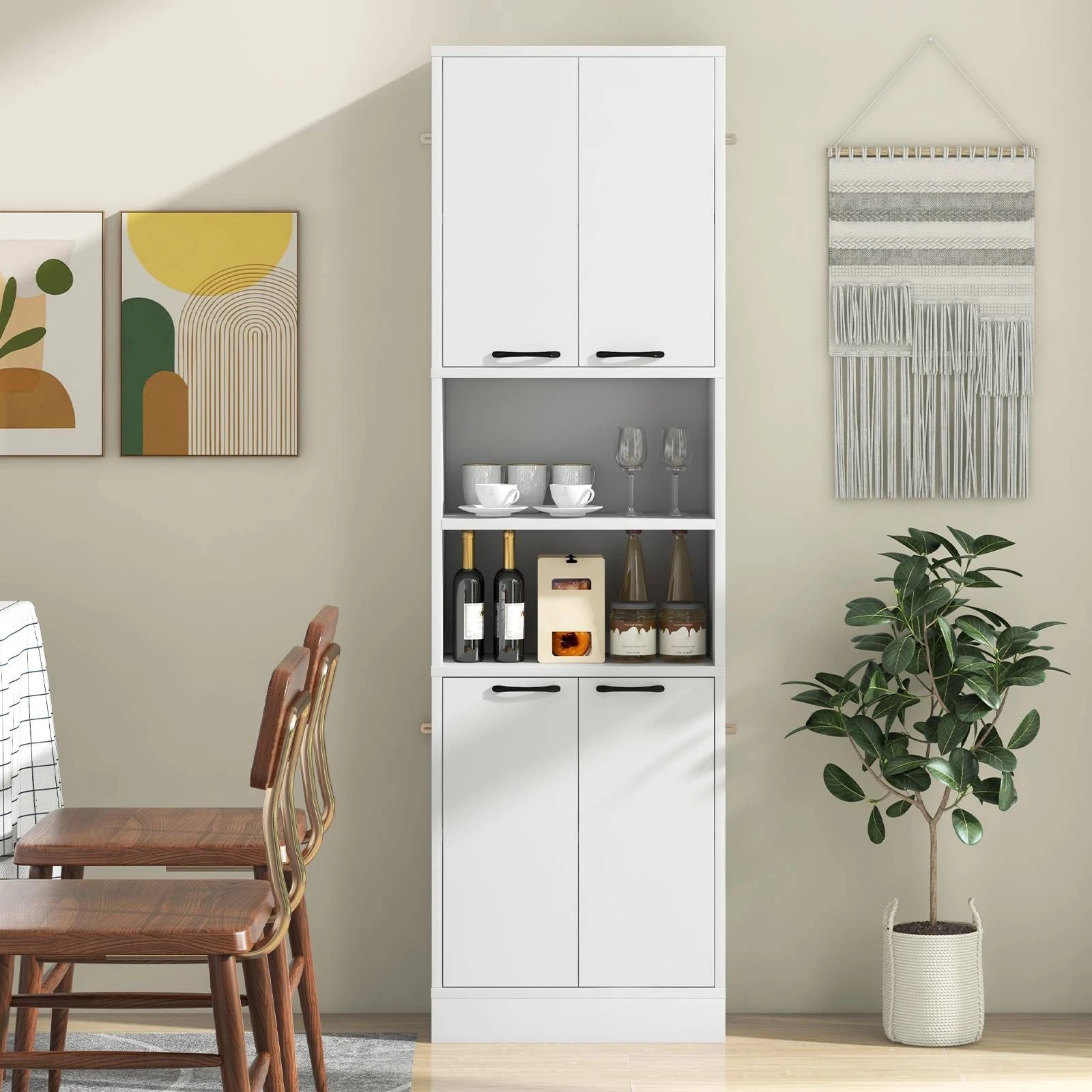 2 Costway 190CM Tall Cabinet Kitchen Pantry, 2 of 5