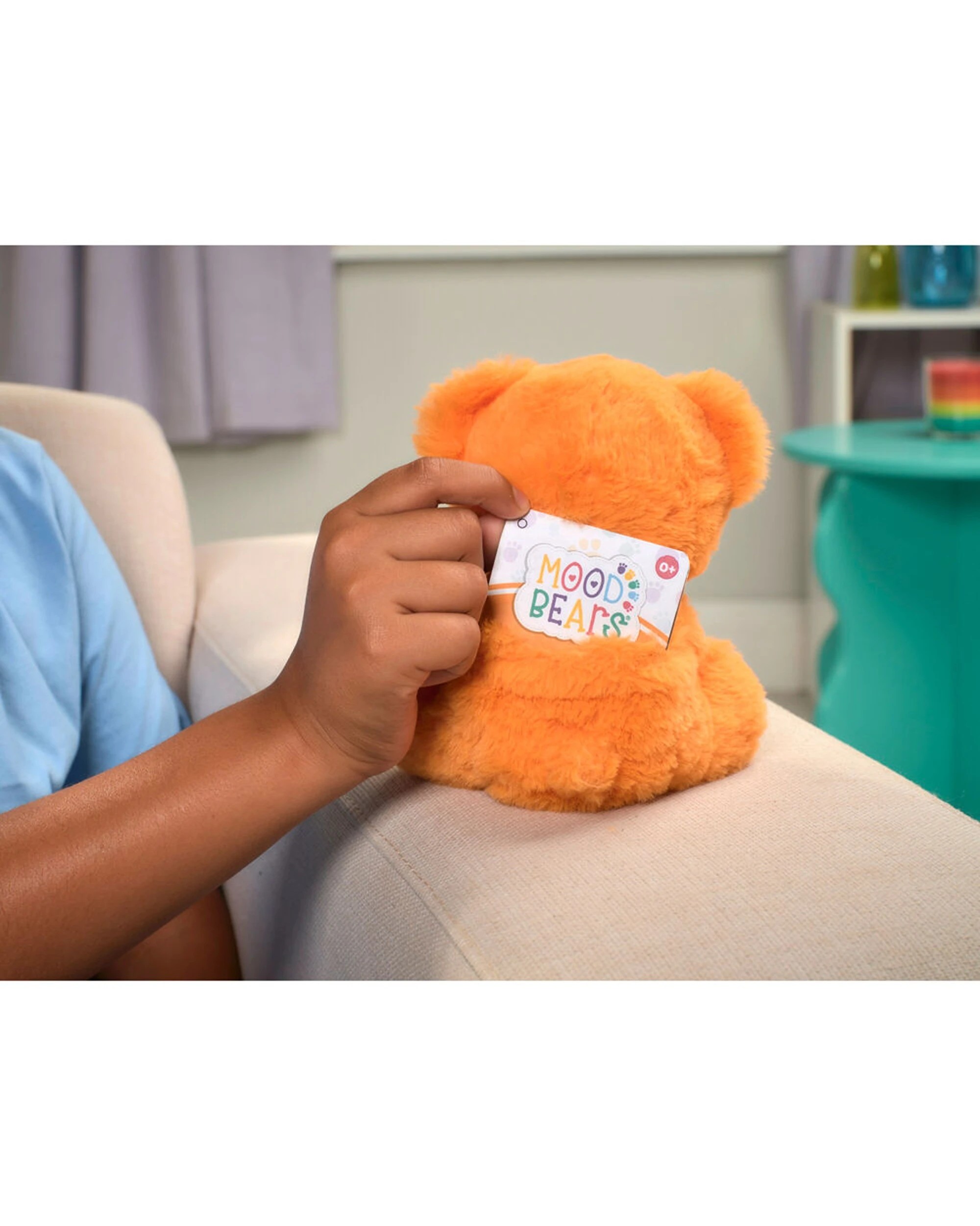 4 Mood Bears Angry Bear Mini Moods Soft Comforting Plush Toy 12x16cm - Orange, 4 of 4