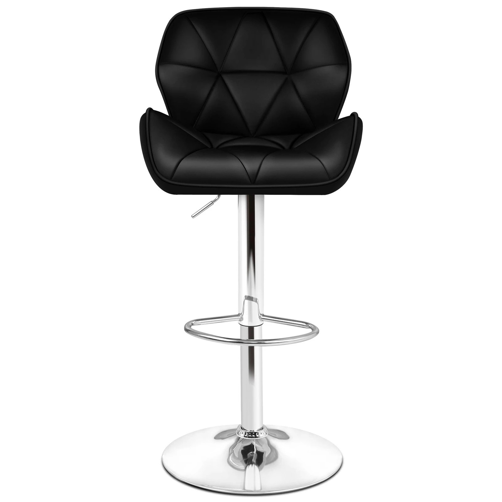 4 Alfordson 4x Bar Stools Willa Kitchen Gas Lift Swivel Chair Leather - Black, 4 of 9