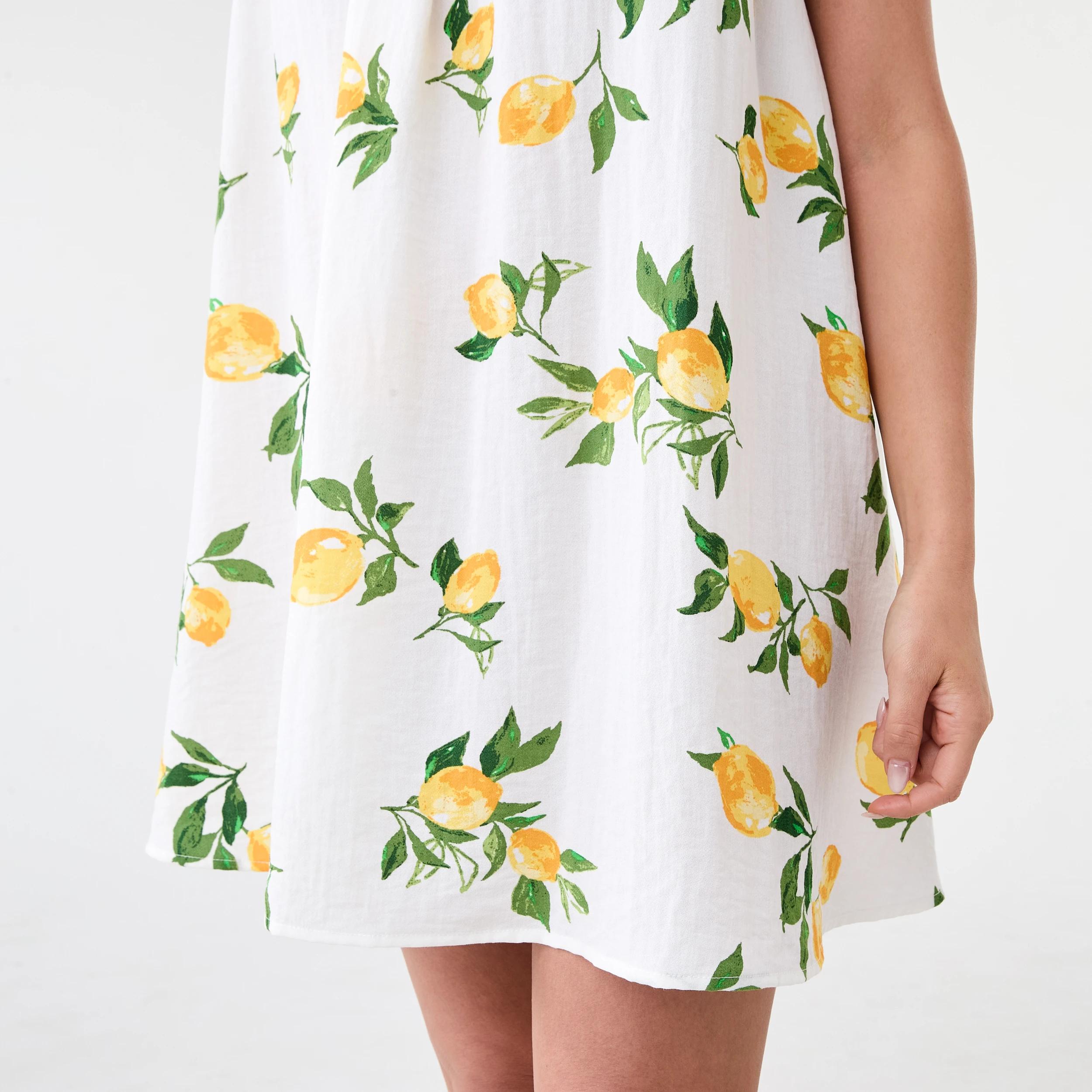 6 Sleeveless Textured Mini Dress Lemons, 6 of 7