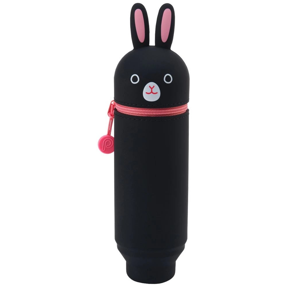 1 PuniLabo Cute Animal Pencil Case with Stand Black Rabbit, 1 of 1