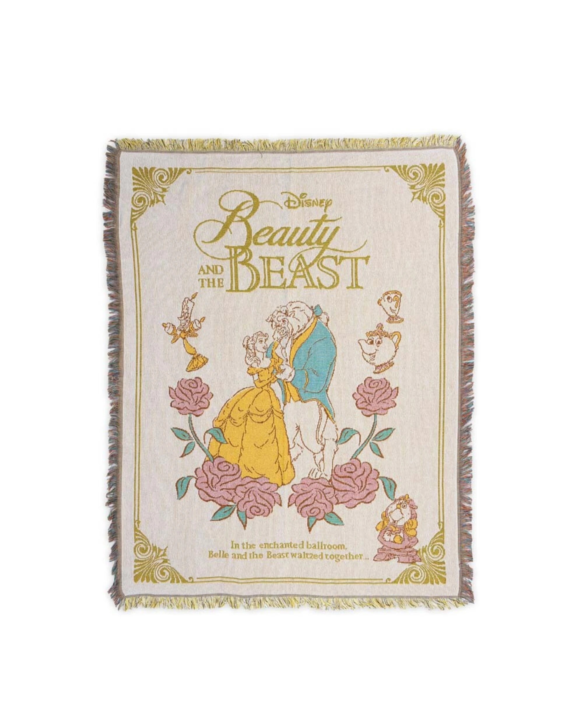 1 Disney - Beauty & The Beast - Ballroom Rose Woven Blanket, 1 of 3